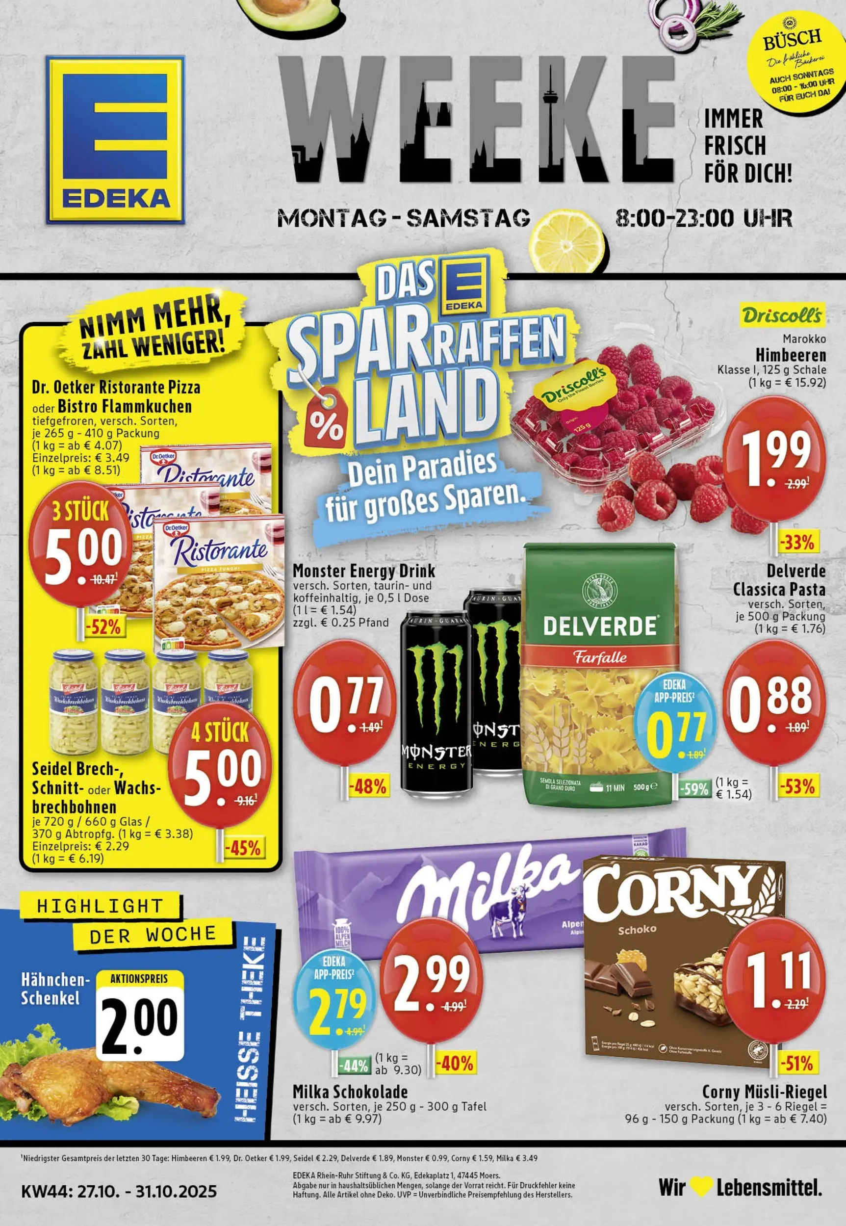 Edeka prospekt Köln	 (ab 26.10.2025) » Angebote Online | Seite: 1 | Produkte: Energy, Milka, Monster, Pizza