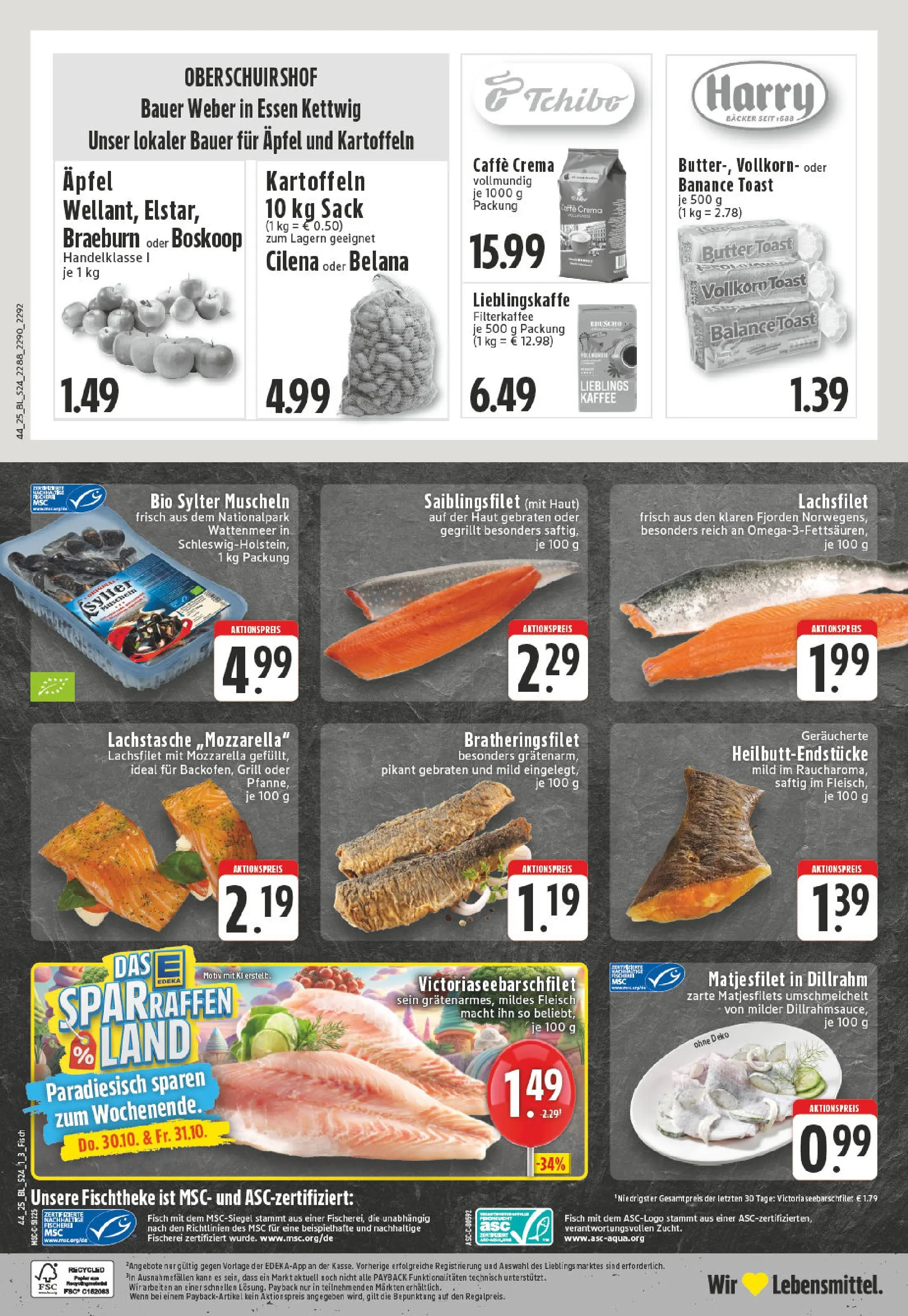 Edeka prospekt Essen	 (ab 26.10.2025) » Angebote Online | Seite: 24 | Produkte: Grill, Butter, Fisch, Fleisch