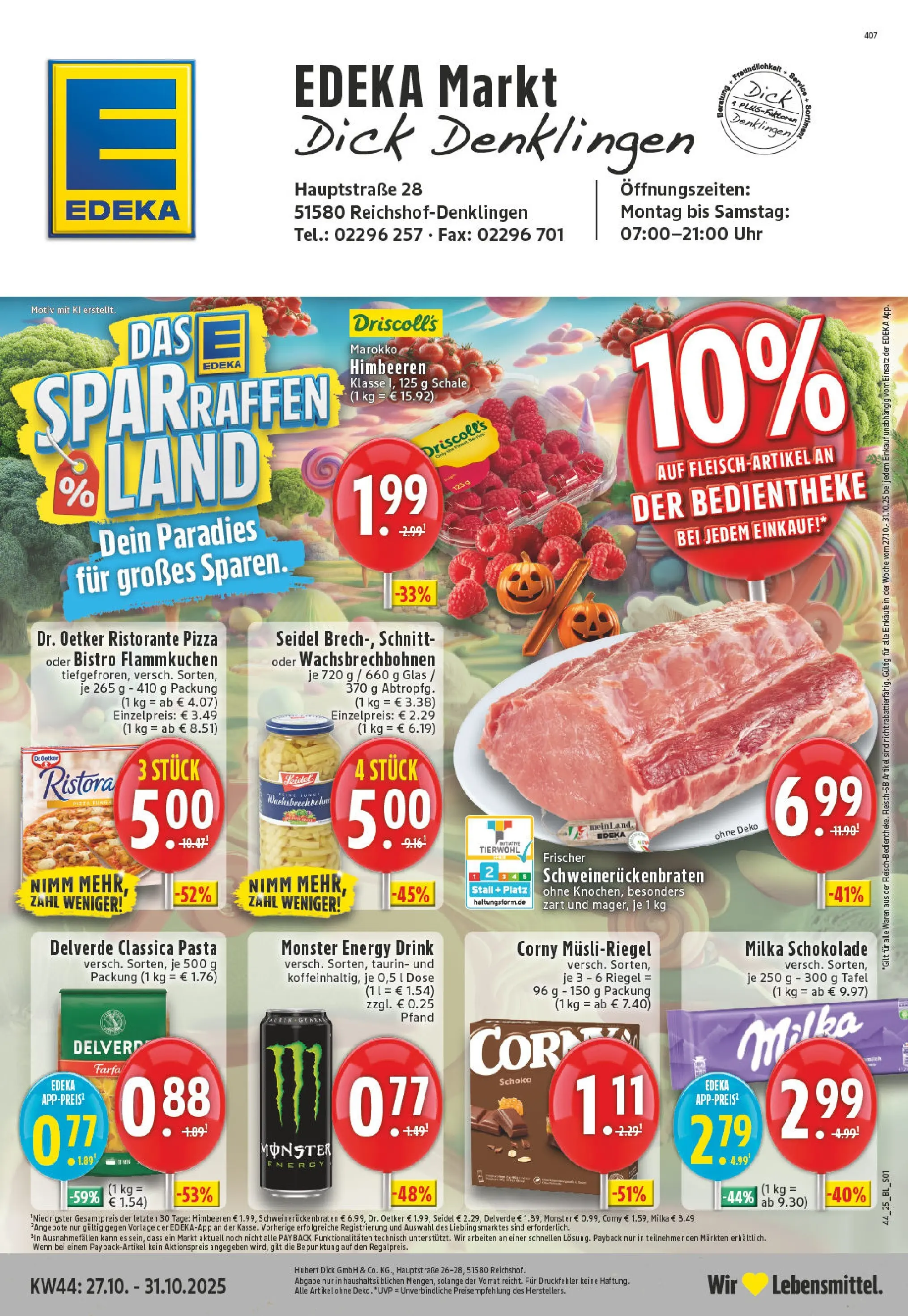 Edeka prospekt Reichshof - Denklingen	 (ab 26.10.2025) » Angebote Online | Seite: 1