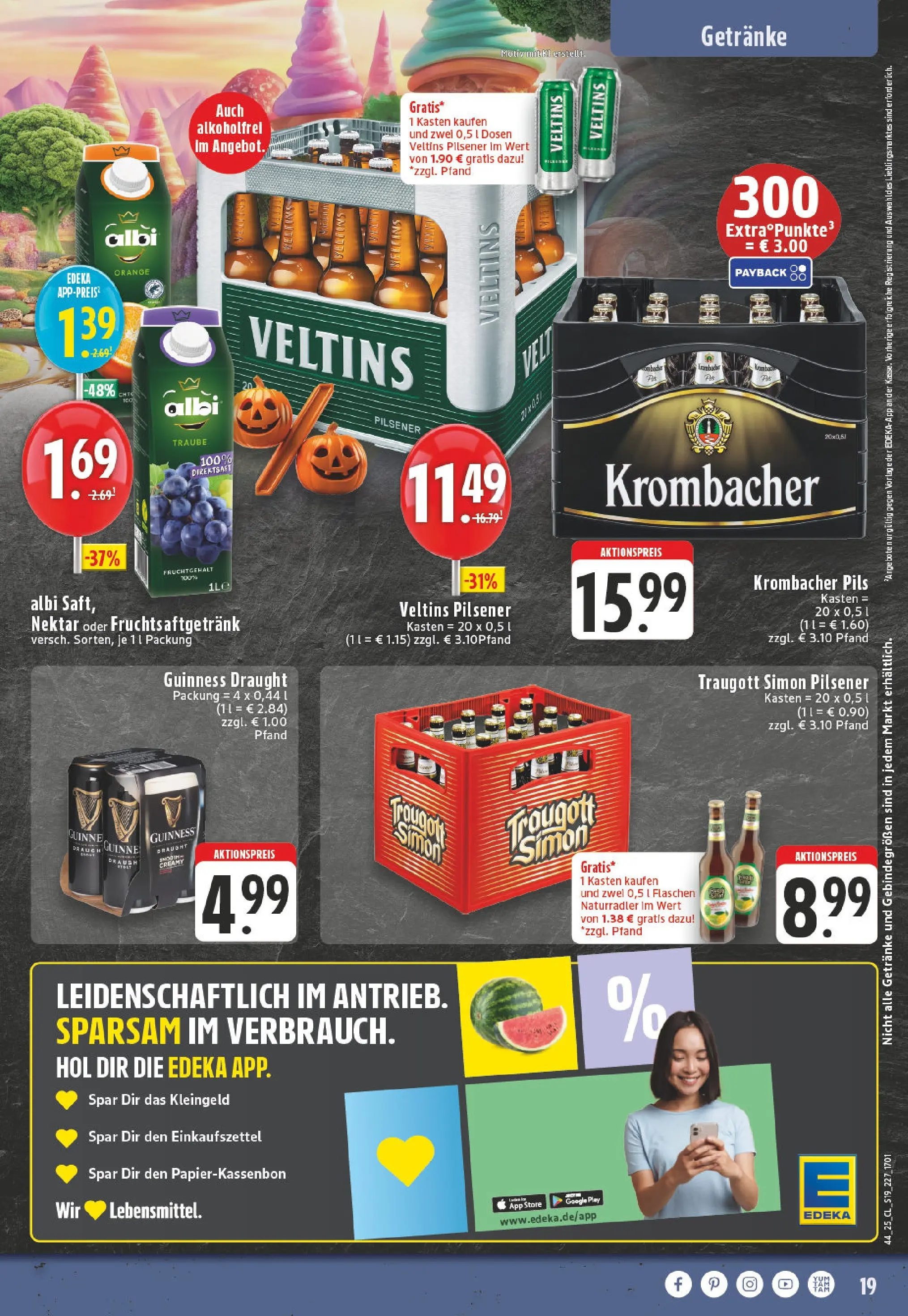 Edeka prospekt Leichlingen	 (ab 26.10.2025) » Angebote Online | Seite: 19 | Produkte: Pils, Krombacher, Veltins