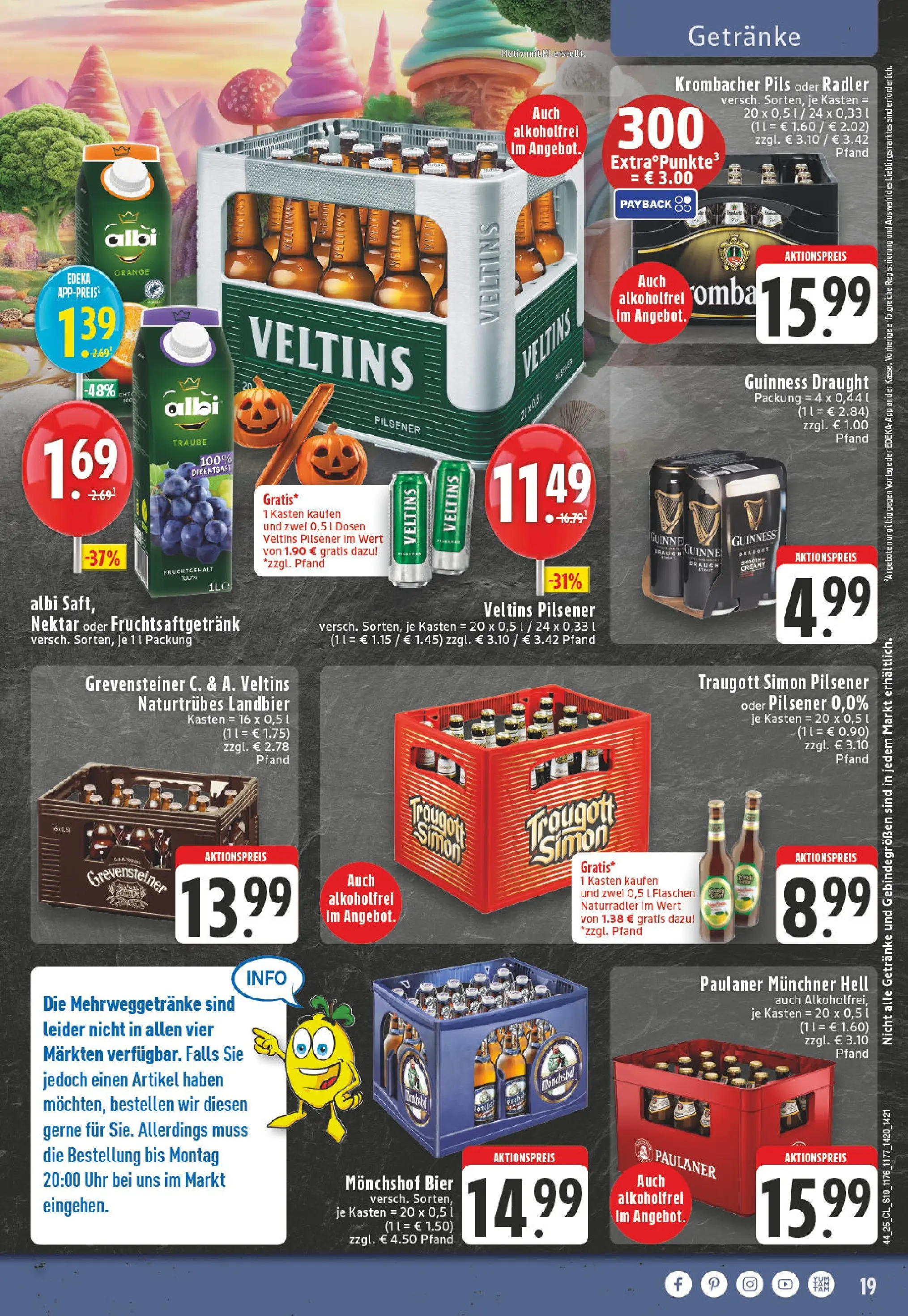 Edeka prospekt Werl	 (ab 26.10.2025) » Angebote Online | Seite: 19 | Produkte: Bier, Pils, Krombacher, Paulaner