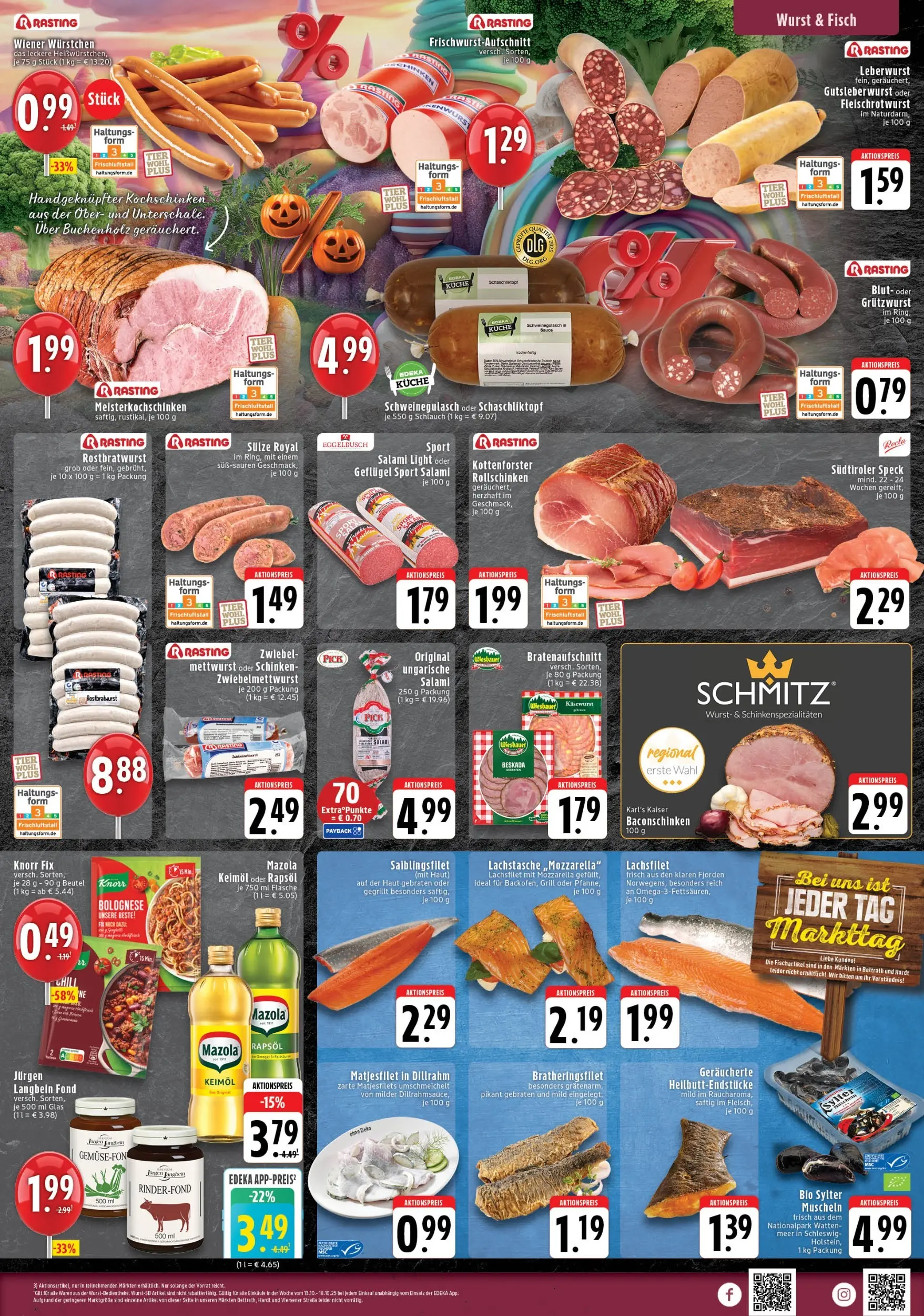 Edeka prospekt Wegberg	 (ab 26.10.2025) » Angebote Online | Seite: 3 | Produkte: Mozzarella, Fisch, Salami, Fleisch