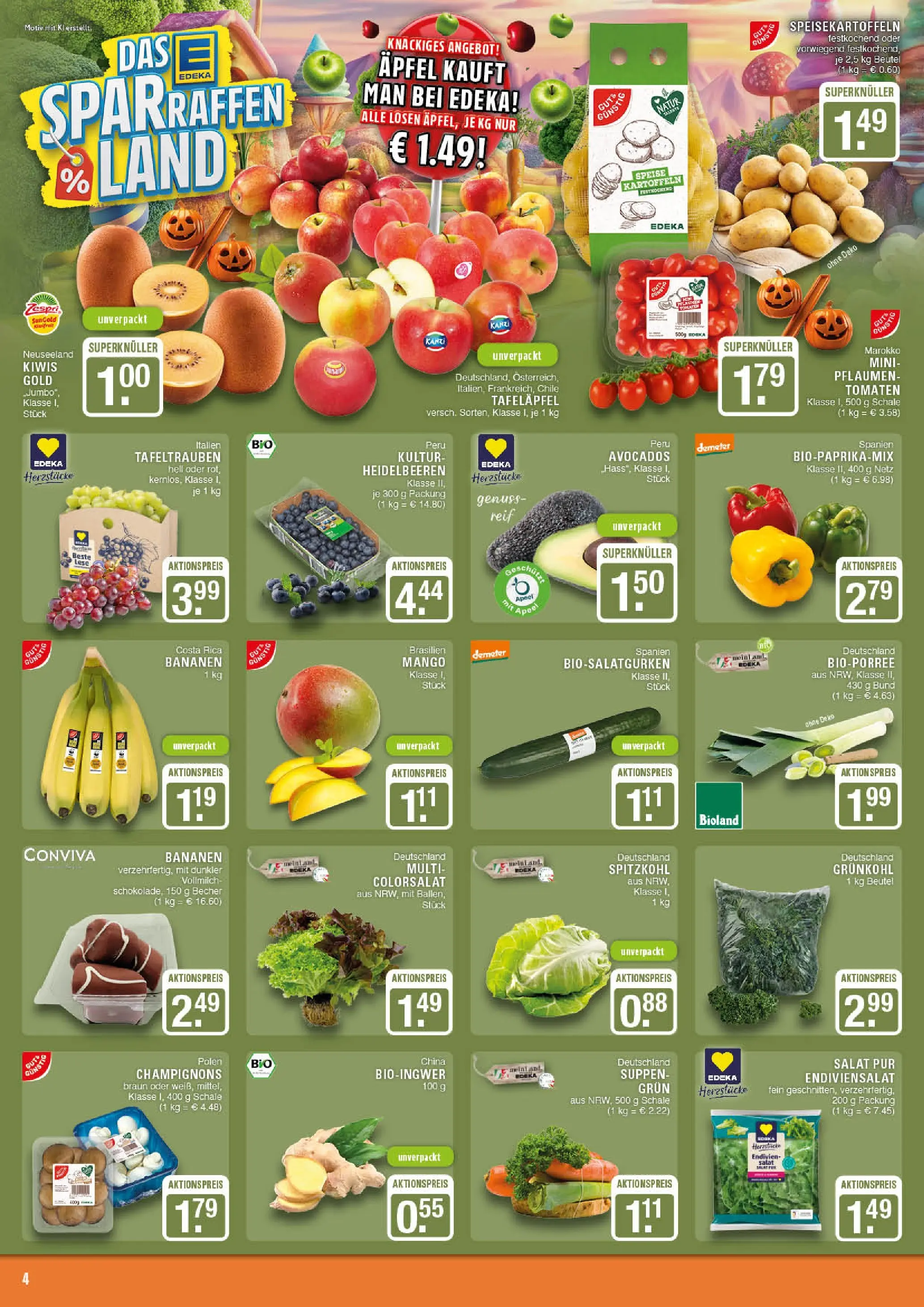 Edeka prospekt Marl	 (ab 26.10.2025) » Angebote Online | Seite: 4 | Produkte: Pflaumen, Tomaten, Kartoffeln, Salat