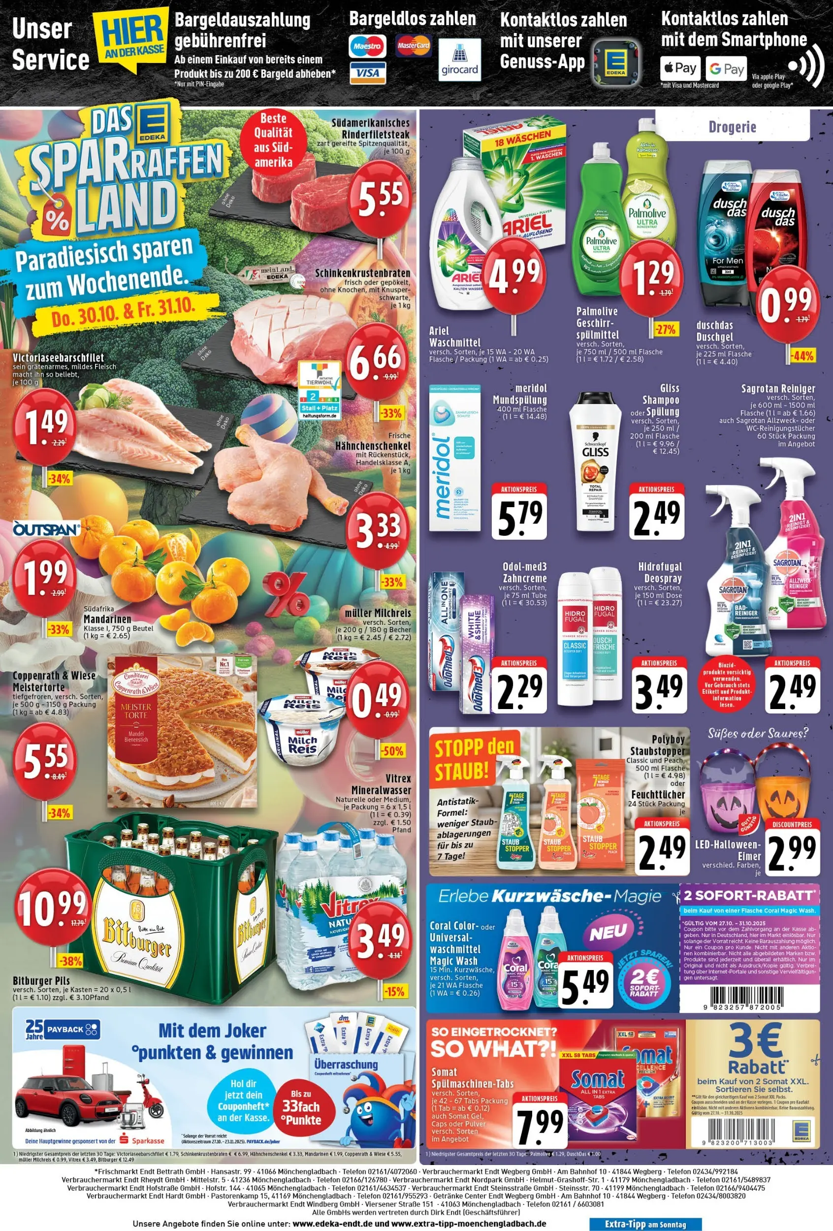 Edeka prospekt Wegberg	 (ab 26.10.2025) » Angebote Online | Seite: 8 | Produkte: Coral, Shower Gel, Fleisch, Telefon