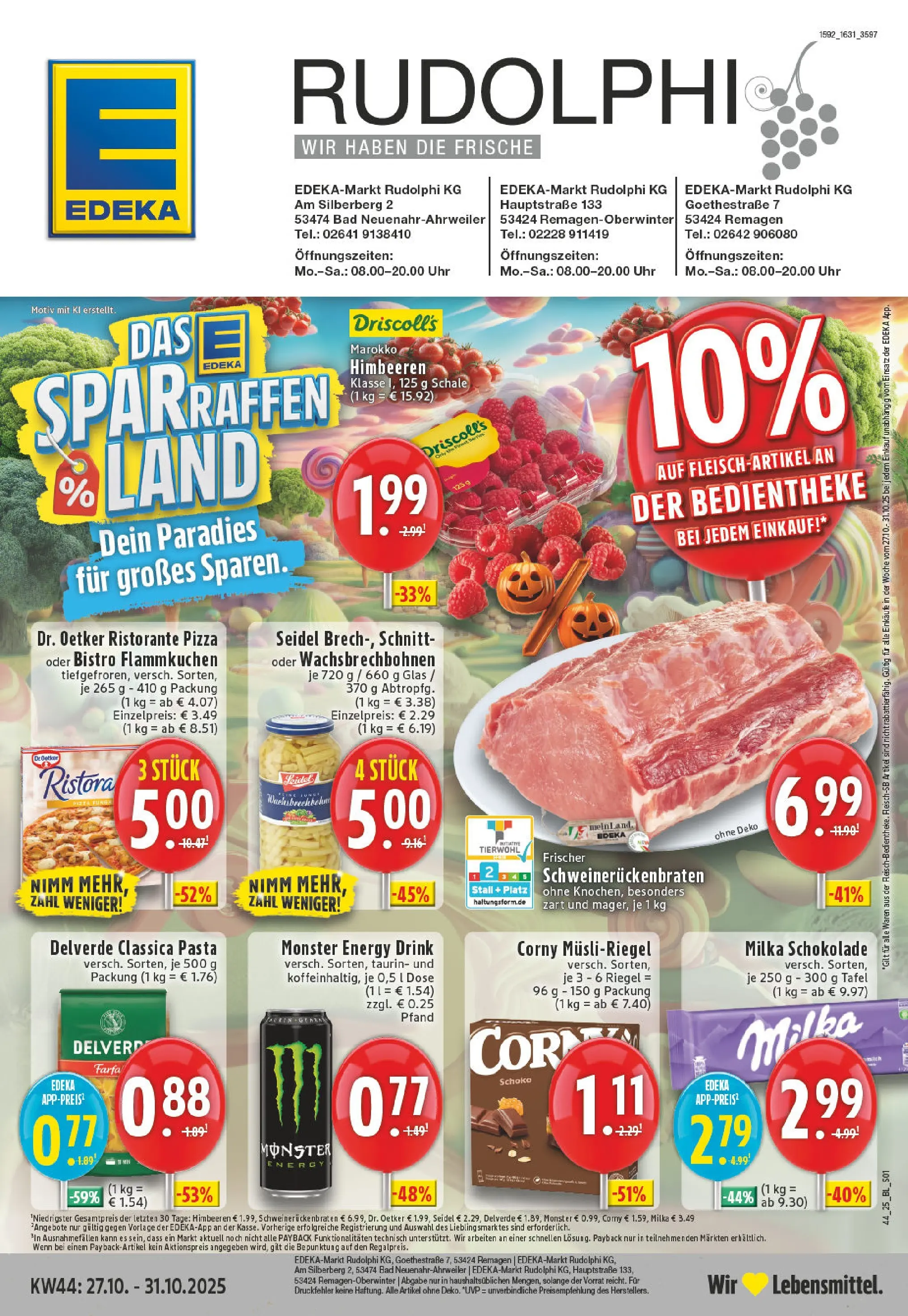 Edeka prospekt Remagen	 (ab 26.10.2025) » Angebote Online | Seite: 1 | Produkte: Energy, Schokolade, Monster, Uhr