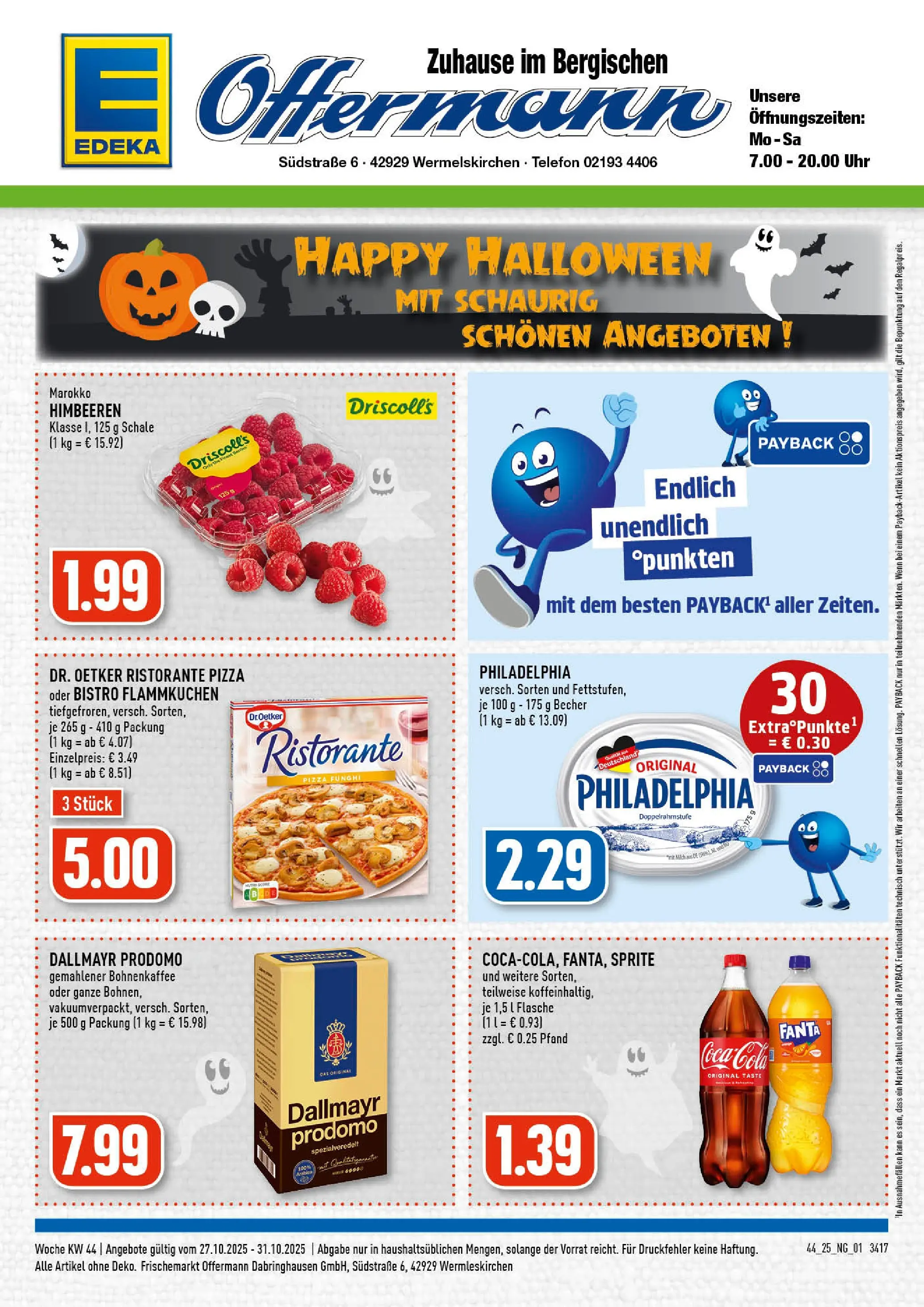 Edeka prospekt Wermelskirchen	 (ab 26.10.2025) » Angebote Online | Seite: 1 | Produkte: Himbeeren, Fanta, Sprite, Philadelphia
