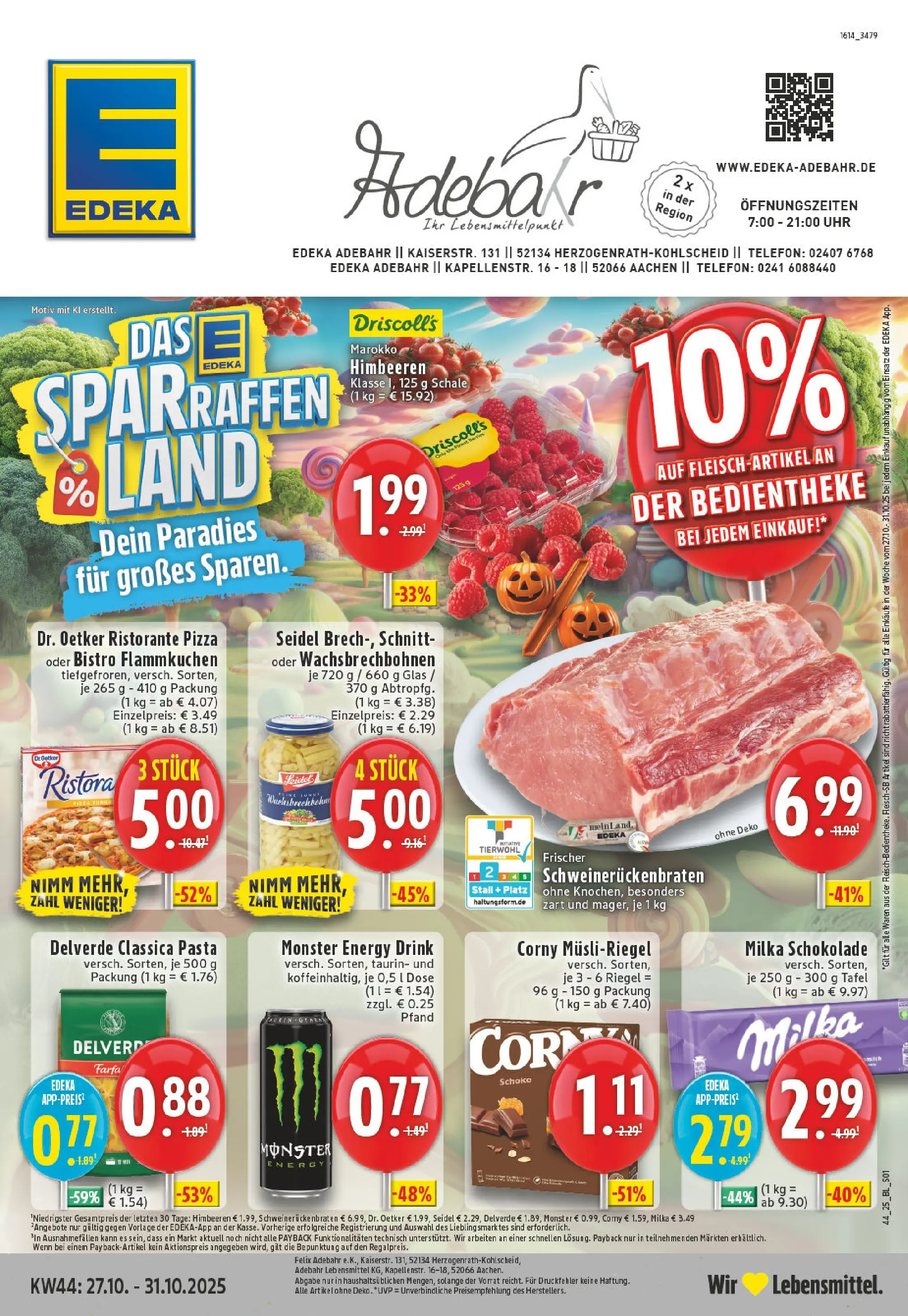 Edeka prospekt Herzogenrath	 (ab 26.10.2025) » Angebote Online | Seite: 1 | Produkte: Ristorante, Energy, Schokolade, Milka schokolade