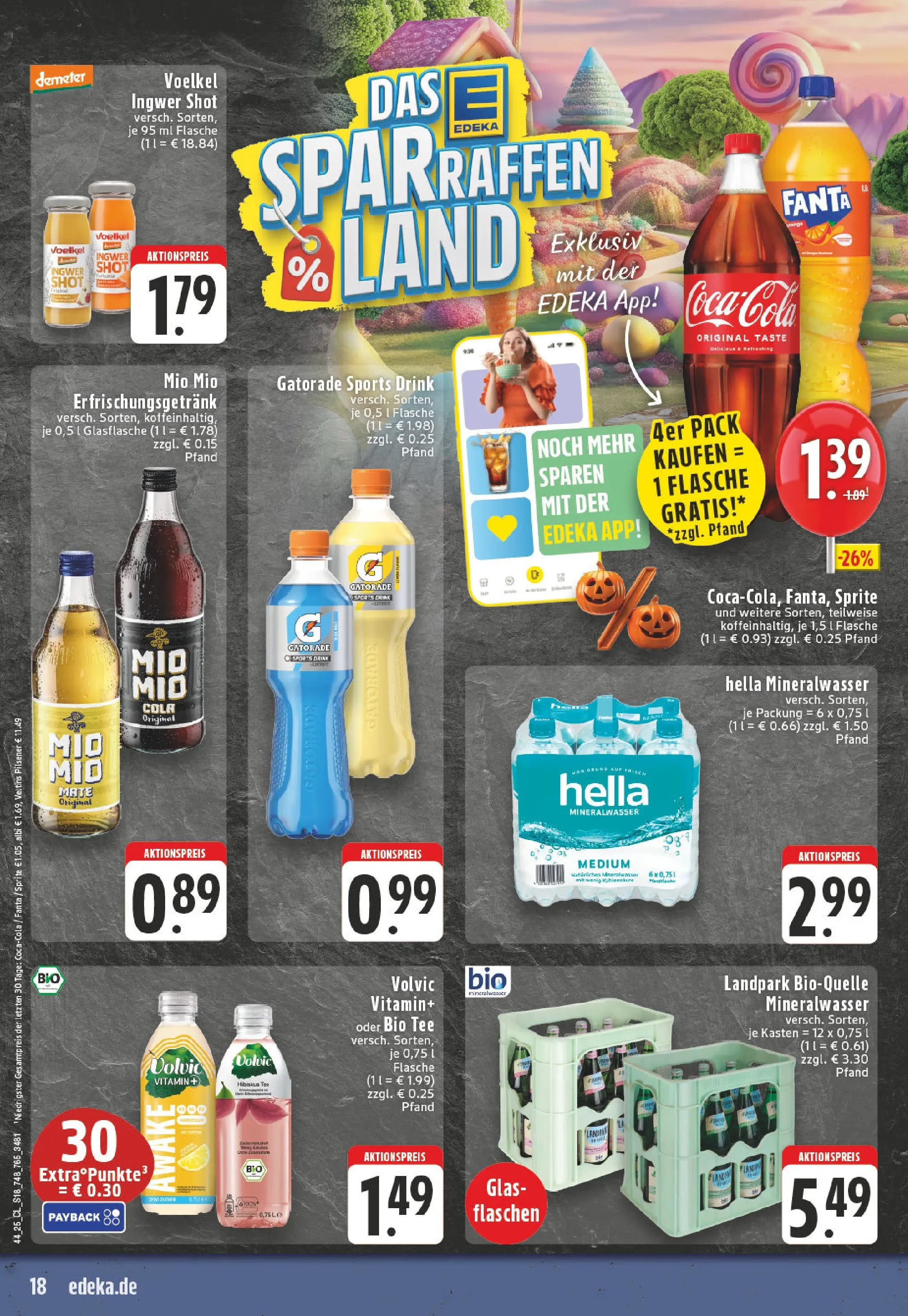 Edeka prospekt Mönchengladbach	 (ab 26.10.2025) » Angebote Online | Seite: 18 | Produkte: Sprite, Cola, Tee, Volvic