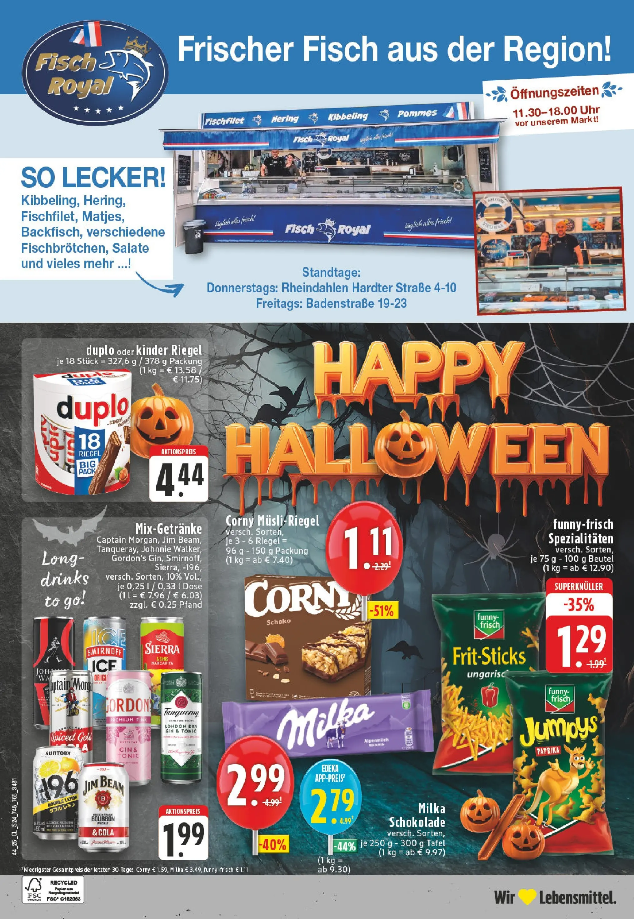 Edeka prospekt Mönchengladbach	 (ab 26.10.2025) » Angebote Online | Seite: 24 | Produkte: Cola, Pommes, Kinder riegel, Gin