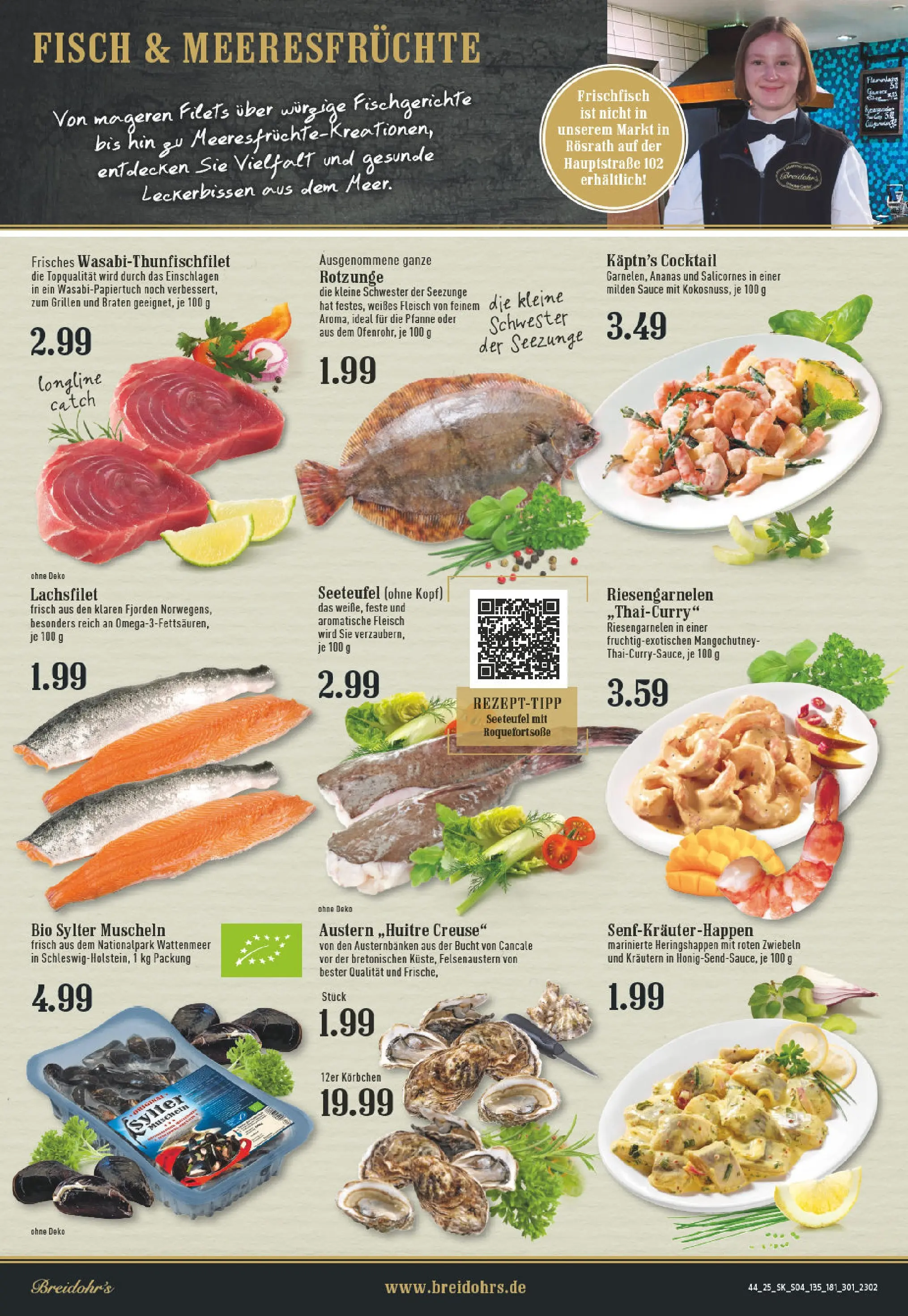 Edeka prospekt Rösrath	 (ab 26.10.2025) » Angebote Online | Seite: 4 | Produkte: Fisch, Zwiebeln, Meeresfrüchte, Fleisch