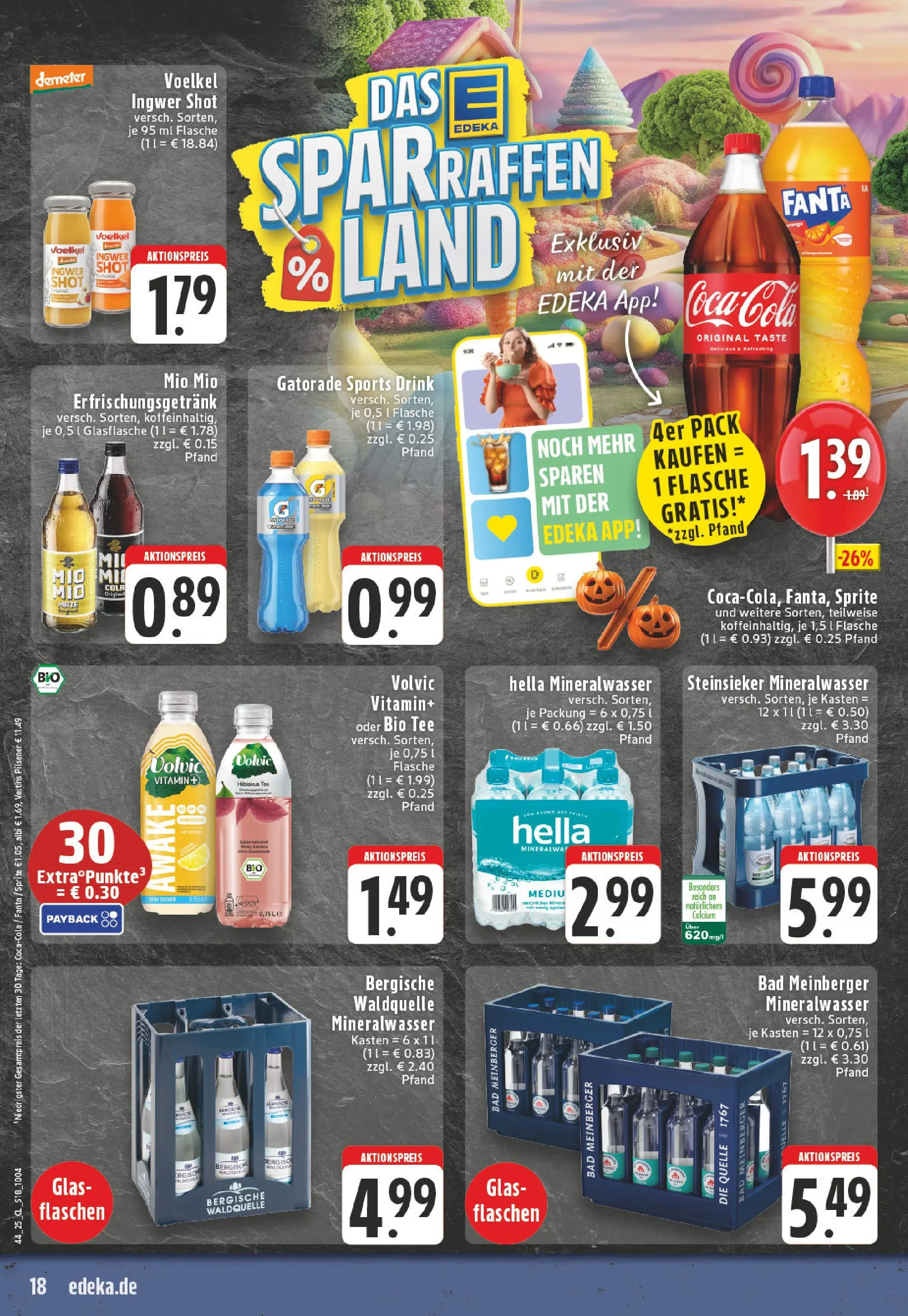 Edeka prospekt Versmold	 (ab 26.10.2025) » Angebote Online | Seite: 18 | Produkte: Cola, Mineralwasser, Hella, Tee