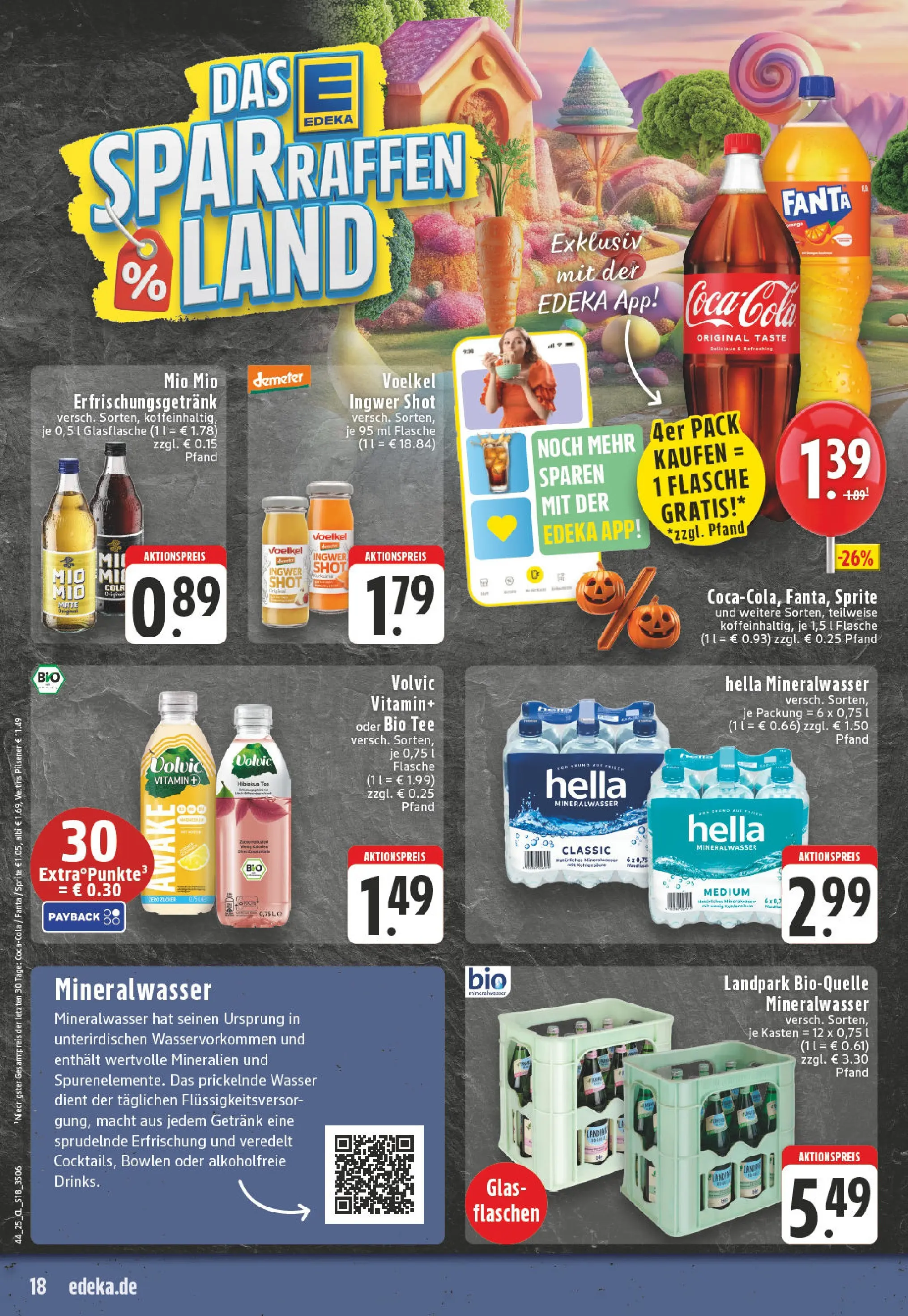 Edeka prospekt Düsseldorf	 (ab 26.10.2025) » Angebote Online | Seite: 18 | Produkte: Fanta, Sprite, Cola, Tee