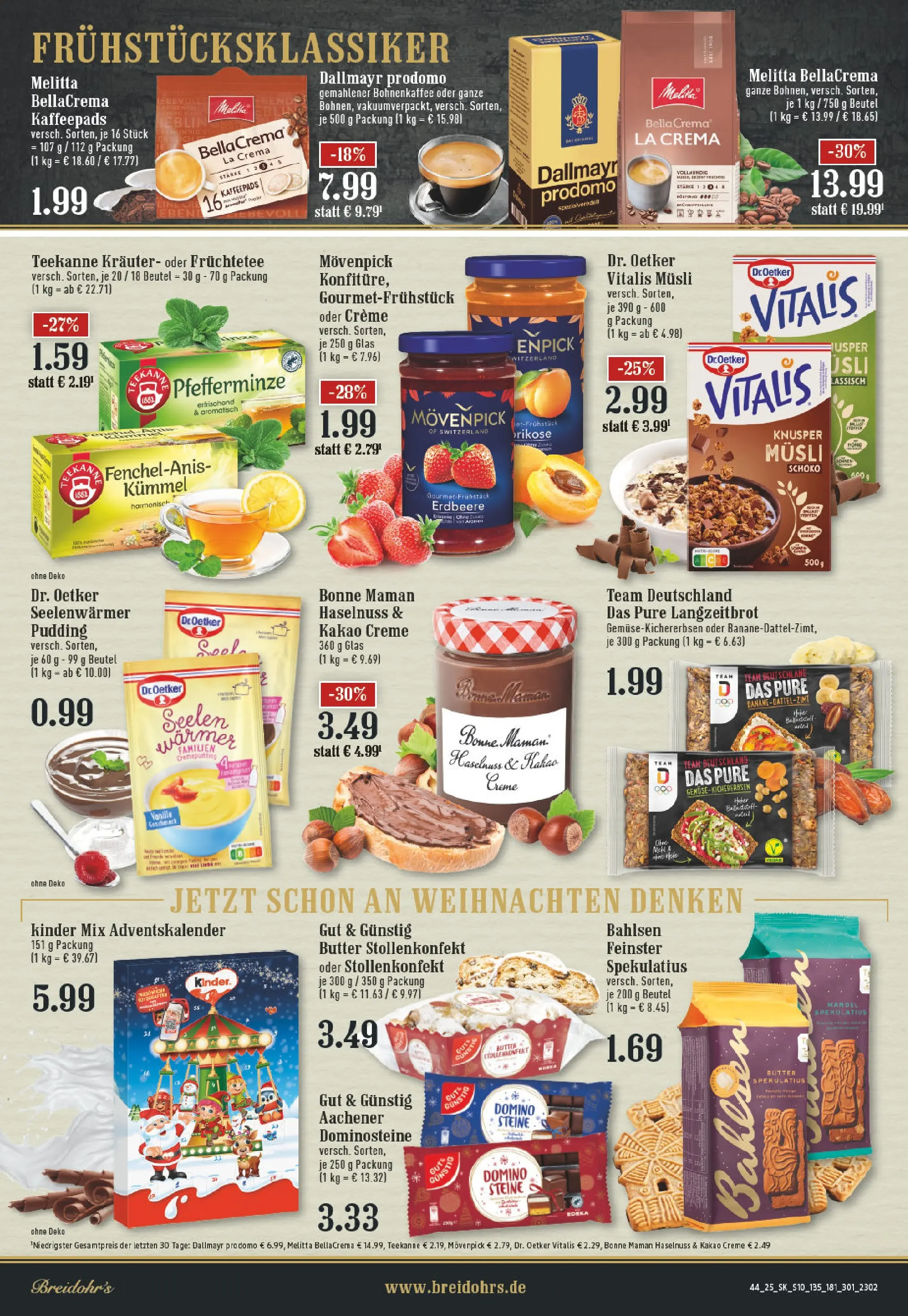 Edeka prospekt Rösrath	 (ab 26.10.2025) » Angebote Online | Seite: 10 | Produkte: Musli, Melitta, Butter, Dallmayr prodomo