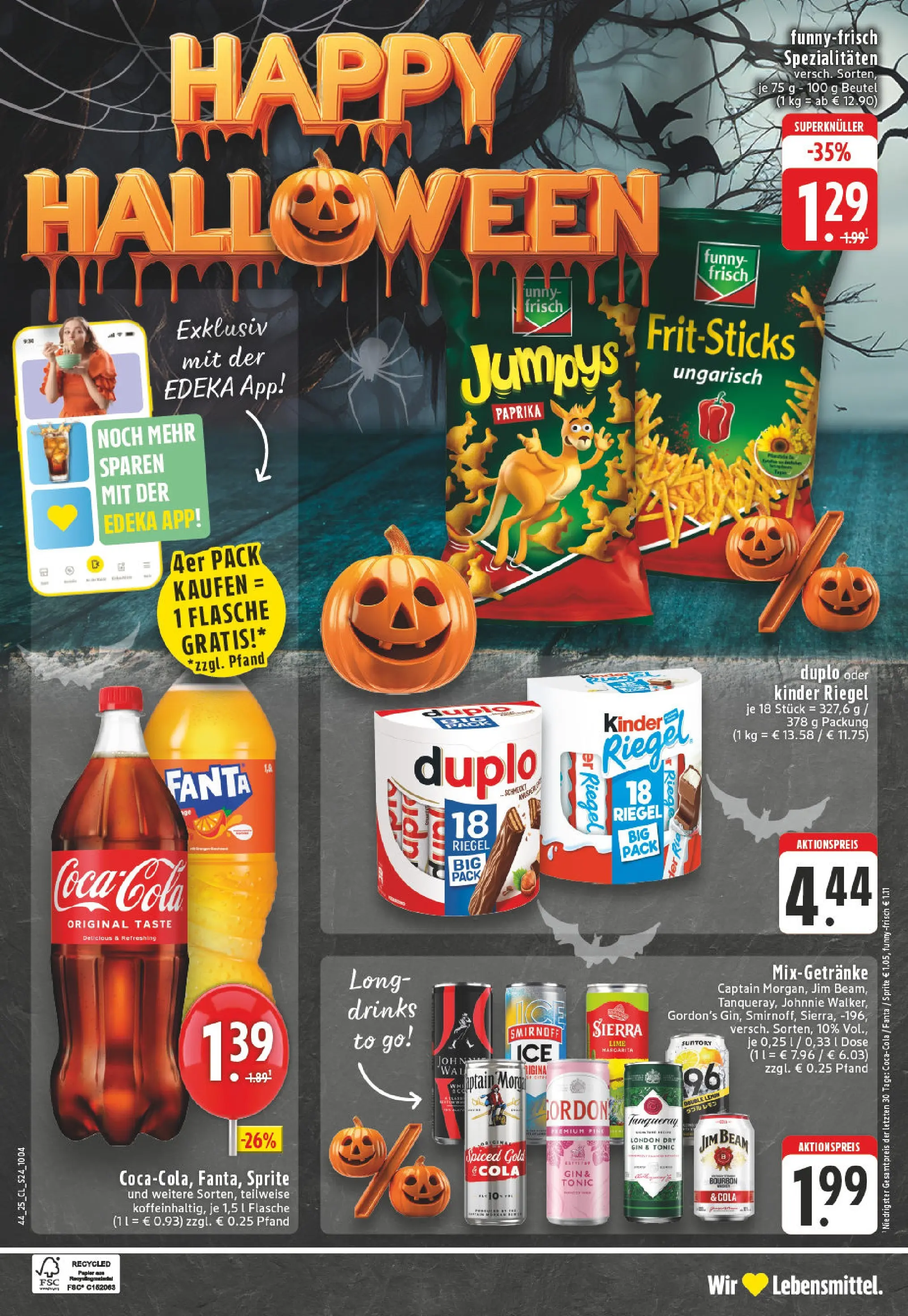 Edeka prospekt Versmold	 (ab 26.10.2025) » Angebote Online | Seite: 24 | Produkte: Cola, Funny frisch, Bourbon, Johnnie walker