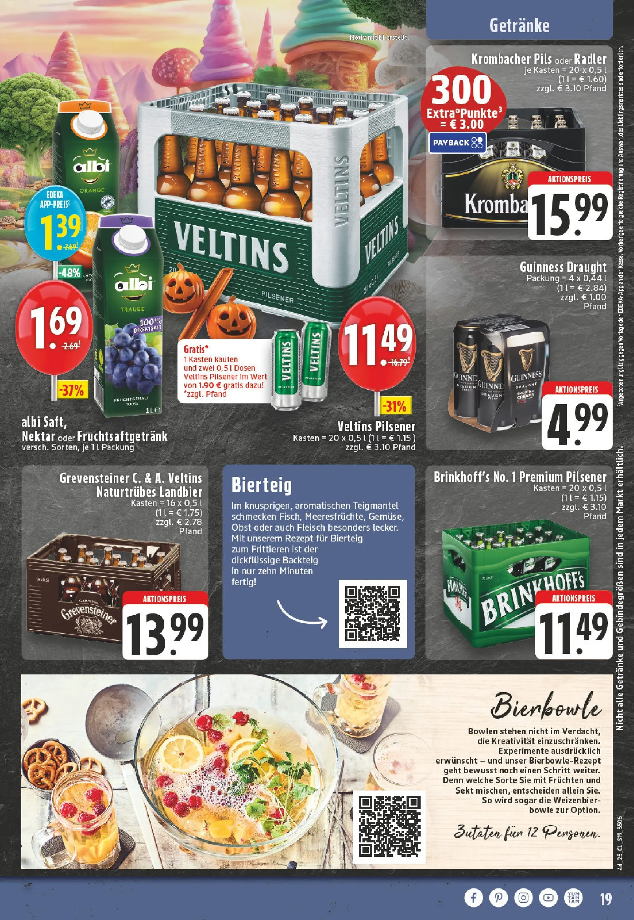 Edeka prospekt Düsseldorf	 (ab 26.10.2025) » Angebote Online | Seite: 19 | Produkte: Sekt, Radler, Fleisch, Veltins