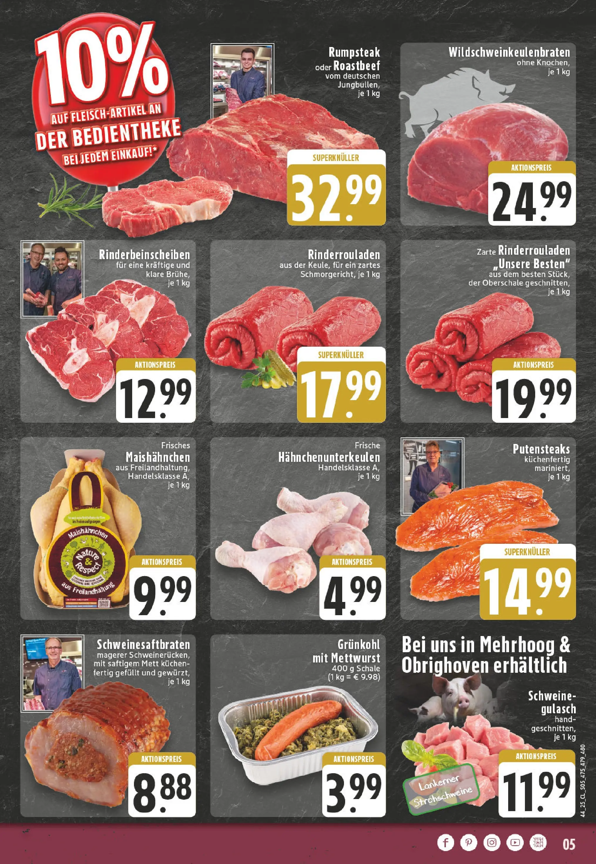 Edeka prospekt Hamminkeln -Mehrhoog	 (ab 26.10.2025) » Angebote Online | Seite: 5 | Produkte: Rinderrouladen, Roastbeef, Gulasch, Kuchen