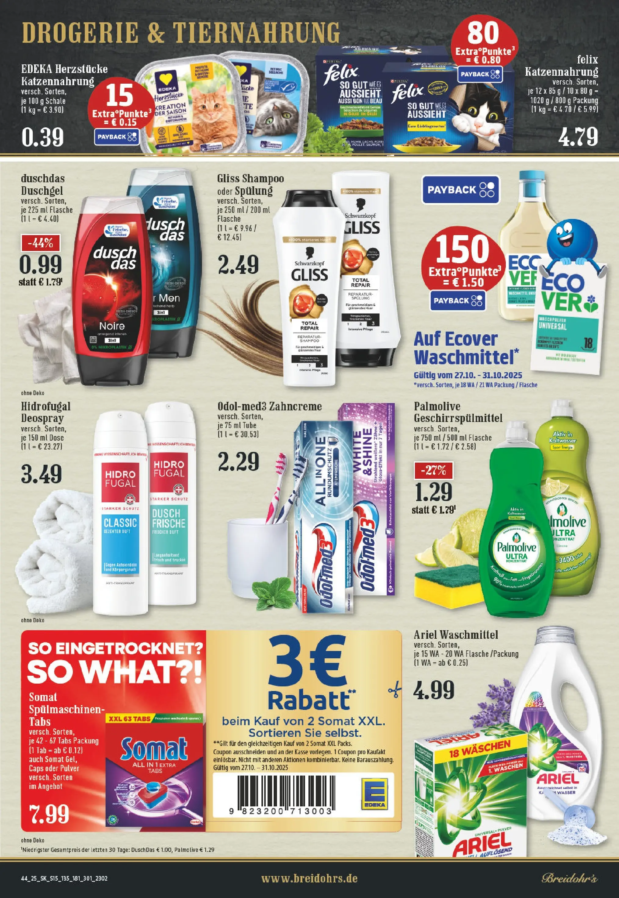Edeka prospekt Rösrath	 (ab 26.10.2025) » Angebote Online | Seite: 15 | Produkte: Duft, Shampoo, Deodorant, Waschmittel