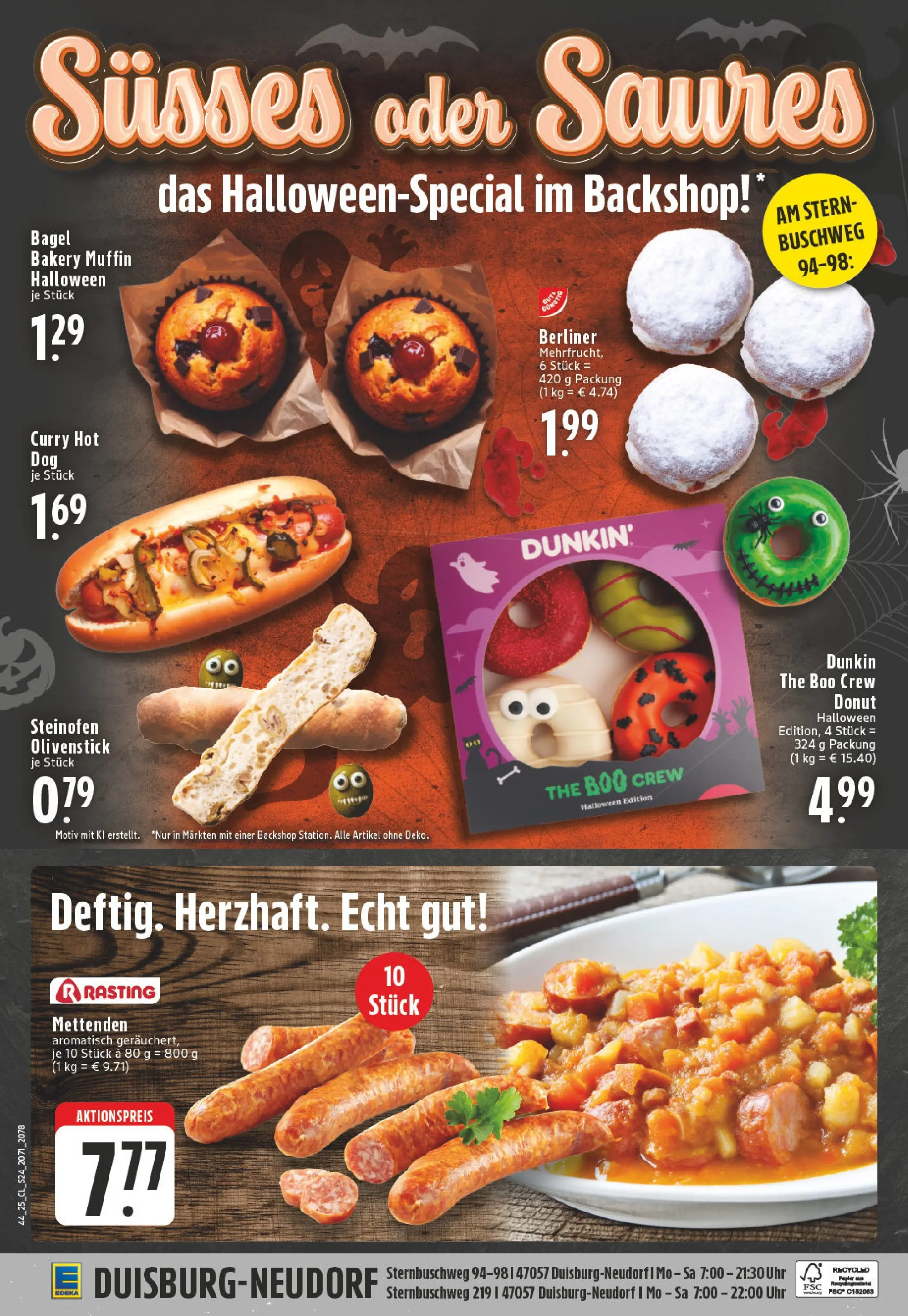 Edeka prospekt Duisburg	 (ab 26.10.2025) » Angebote Online | Seite: 24 | Produkte: Berliner, Uhr