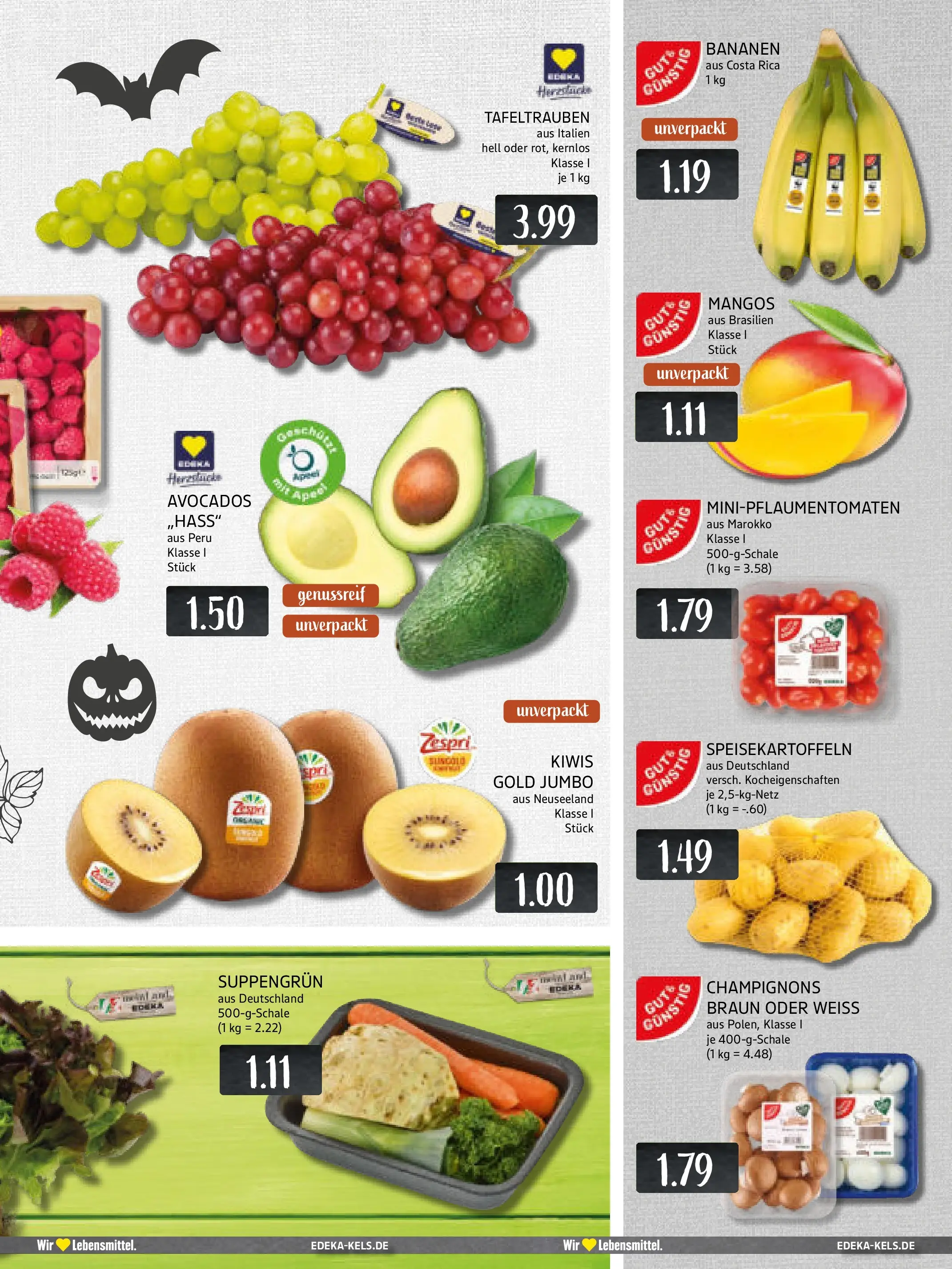 Edeka prospekt Ratingen	 (ab 26.10.2025) » Angebote Online | Seite: 9 | Produkte: Bananen, Avocado, Champignons, Mango