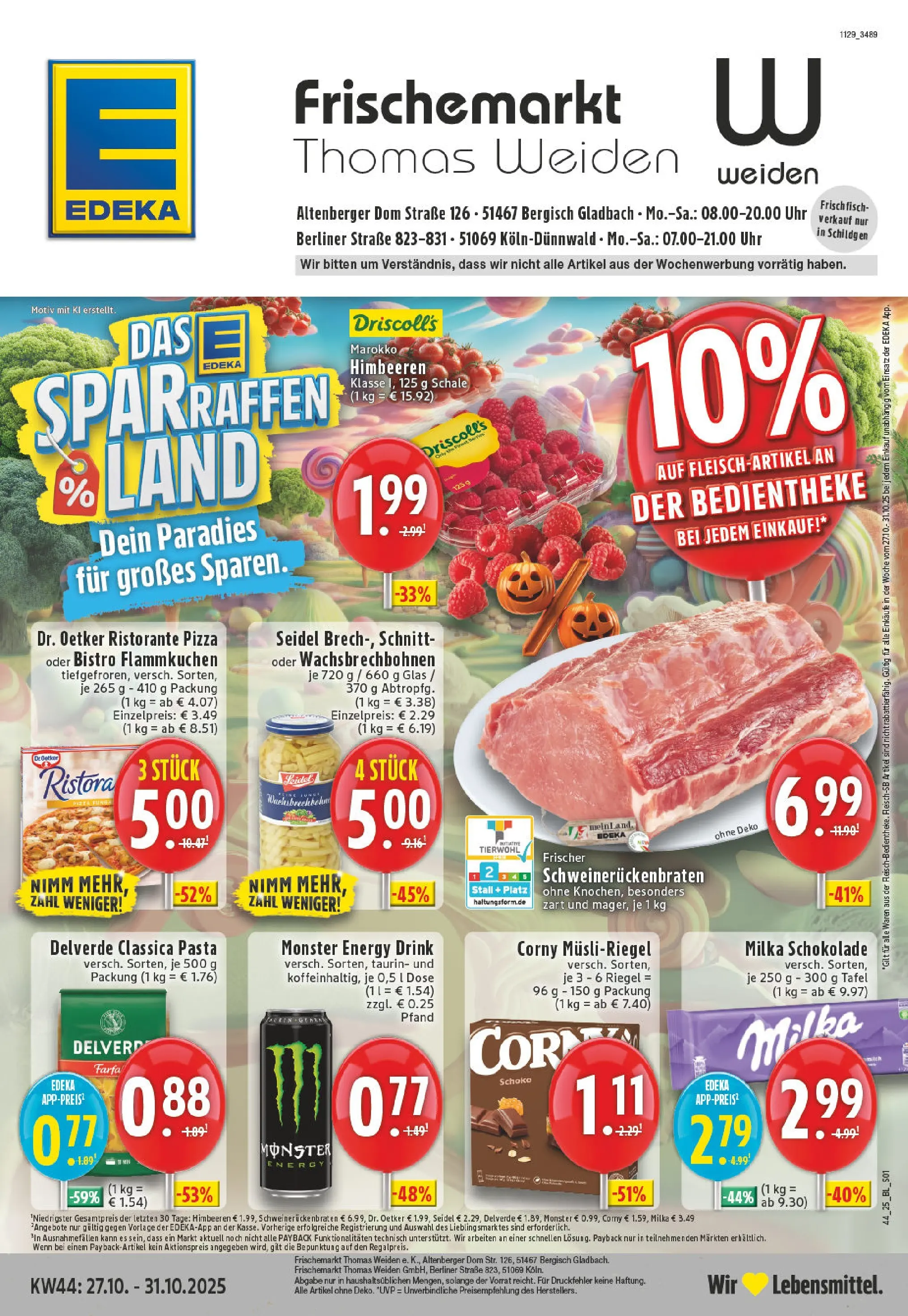 Edeka prospekt Bergisch Gladbach	 (ab 26.10.2025) » Angebote Online | Seite: 1 | Produkte: Ristorante, Fisch, Pasta, Uhr