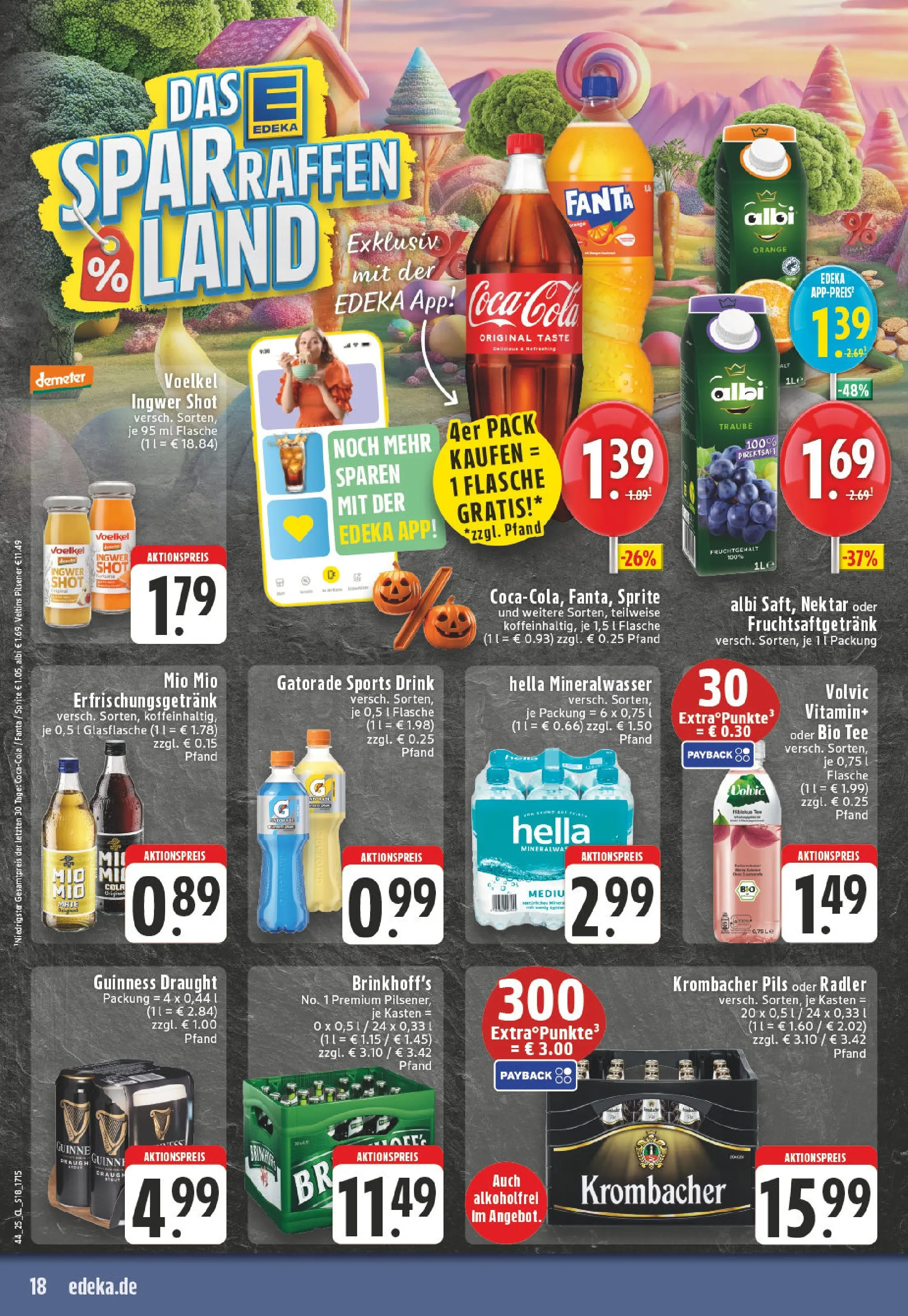 Edeka prospekt Lünen-Brambauer	 (ab 26.10.2025) » Angebote Online | Seite: 18 | Produkte: Fanta, Sprite, Pils, Krombacher alkoholfrei