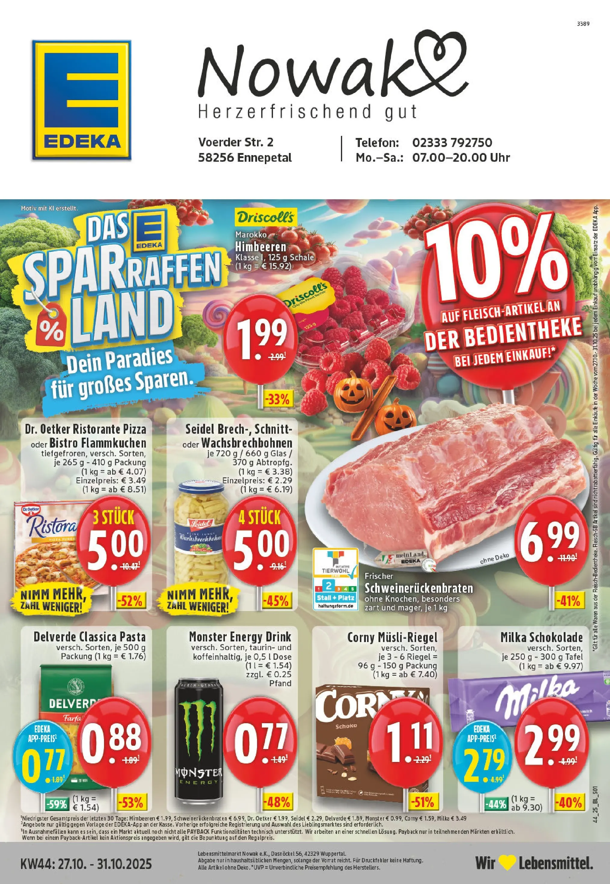 Edeka prospekt Ennepetal	 (ab 26.10.2025) » Angebote Online | Seite: 1 | Produkte: Ristorante, Milka schokolade, Monster, Telefon