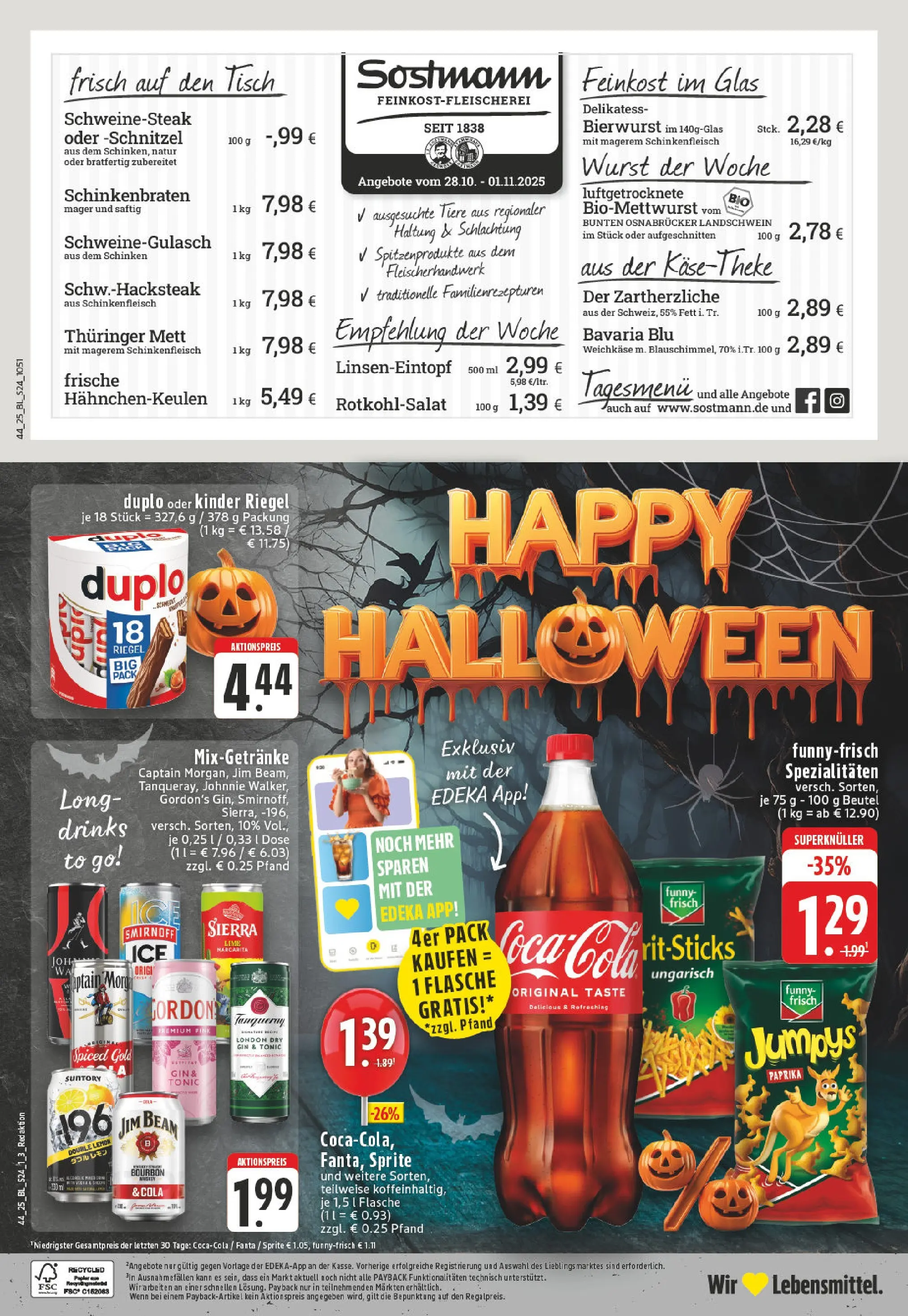 Edeka prospekt Lienen	 (ab 26.10.2025) » Angebote Online | Seite: 24 | Produkte: Jim beam, Fanta, Paprika, Smirnoff