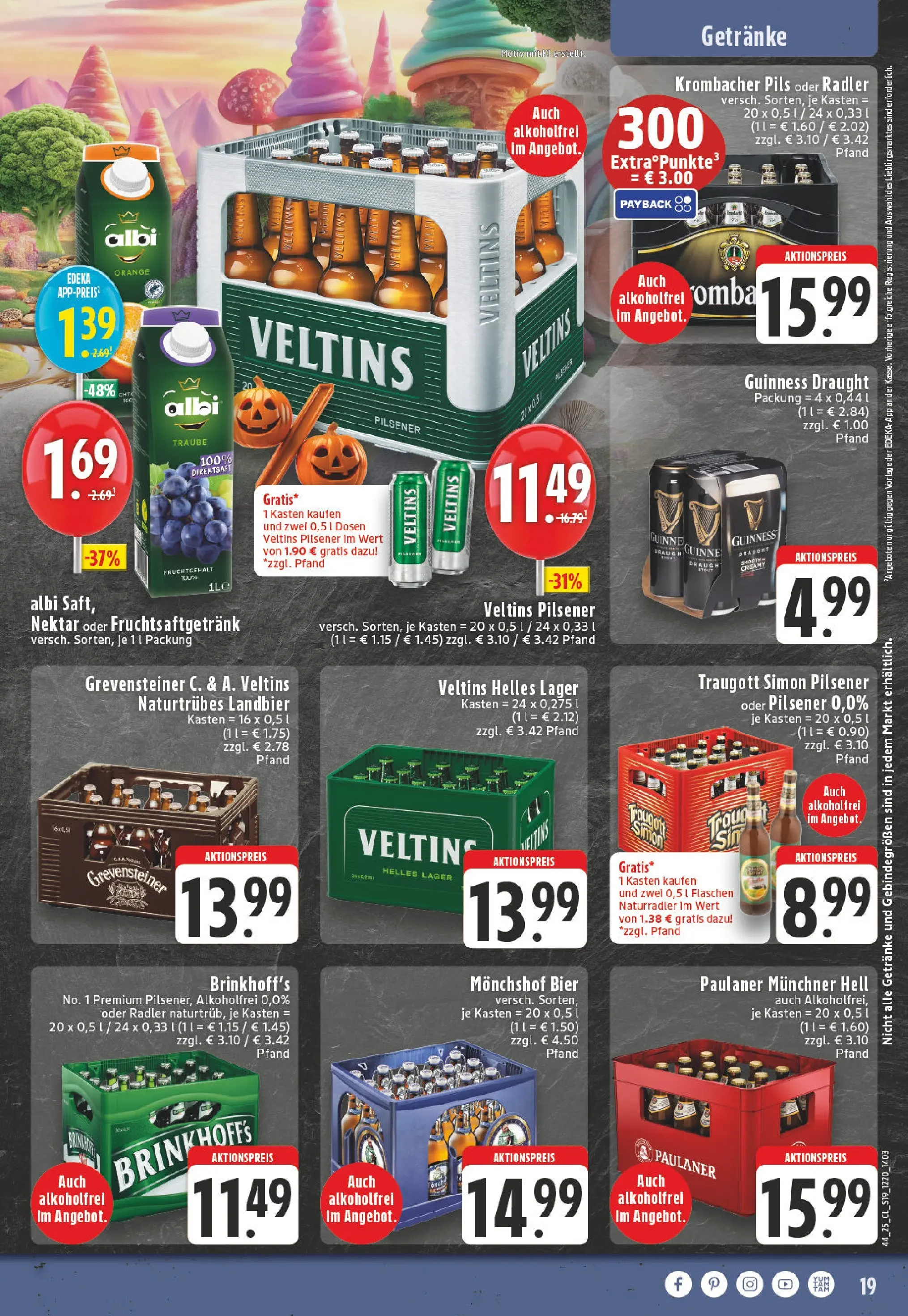 Edeka prospekt Marl	 (ab 26.10.2025) » Angebote Online | Seite: 19 | Produkte: Bier, Pils, Radler, Paulaner