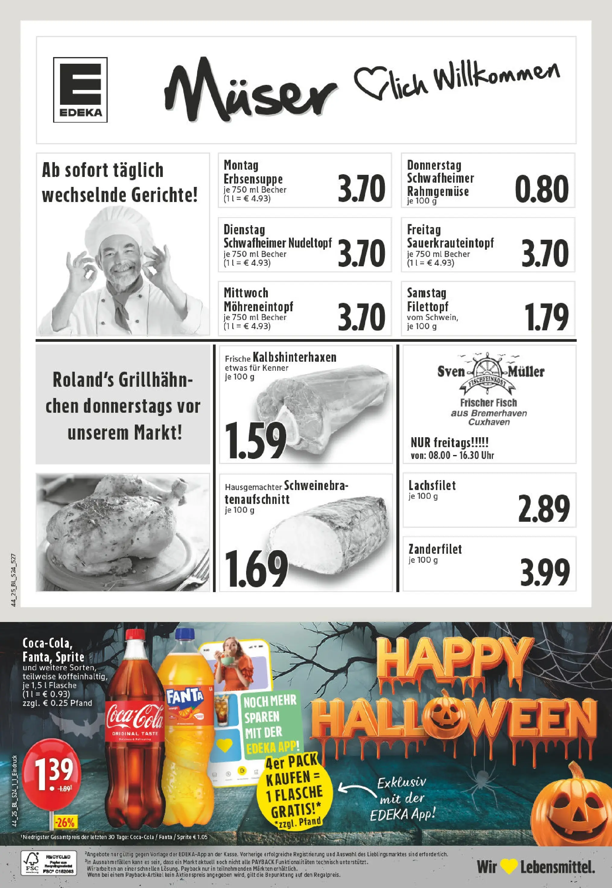 Edeka prospekt Moers	 (ab 26.10.2025) » Angebote Online | Seite: 24 | Produkte: Fanta, Sprite, Fisch, Uhr