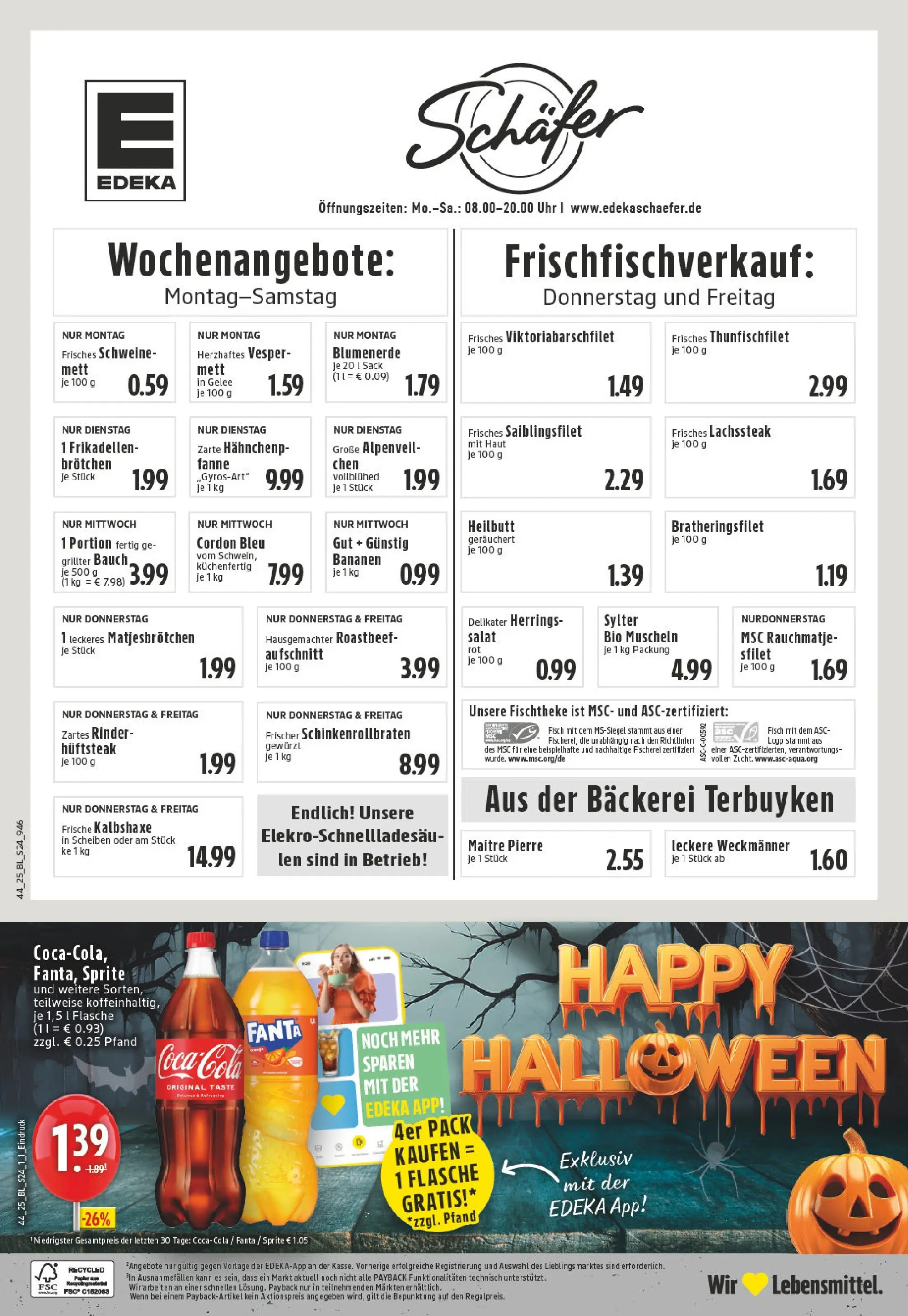 Edeka prospekt Düsseldorf	 (ab 26.10.2025) » Angebote Online | Seite: 24 | Produkte: Bäckerei, Coca cola, Bananen, Roastbeef