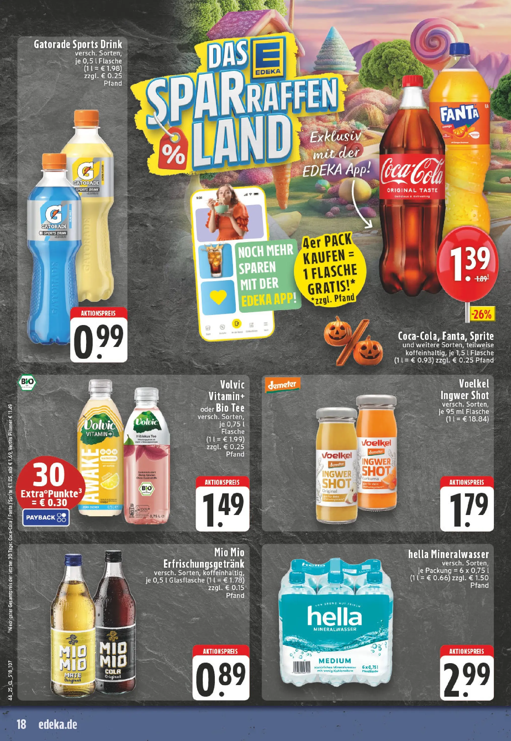 Edeka prospekt Würselen	 (ab 26.10.2025) » Angebote Online | Seite: 18 | Produkte: Fanta, Cola, Tee, Volvic