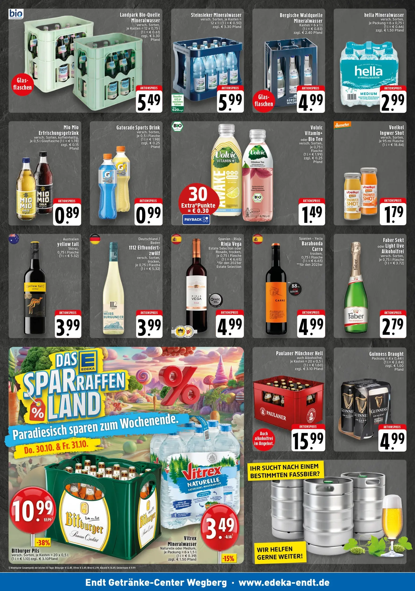 Edeka prospekt Wegberg	 (ab 26.10.2025) » Angebote Online | Seite: 2 | Produkte: Bacardi, Hella, Volvic, Paulaner