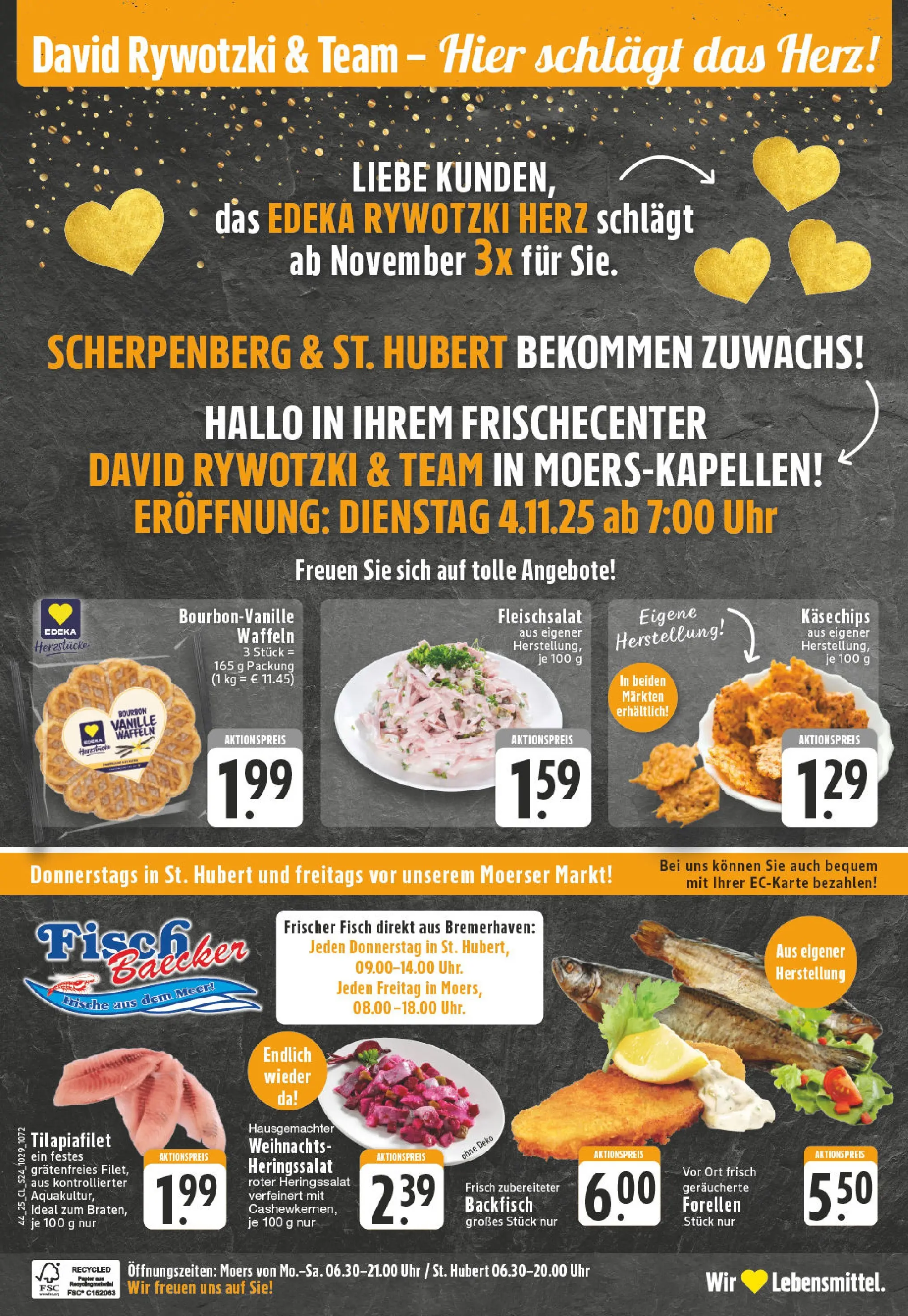 Edeka prospekt Moers	 (ab 26.10.2025) » Angebote Online | Seite: 24 | Produkte: Fisch, Bourbon, Chips, Uhr