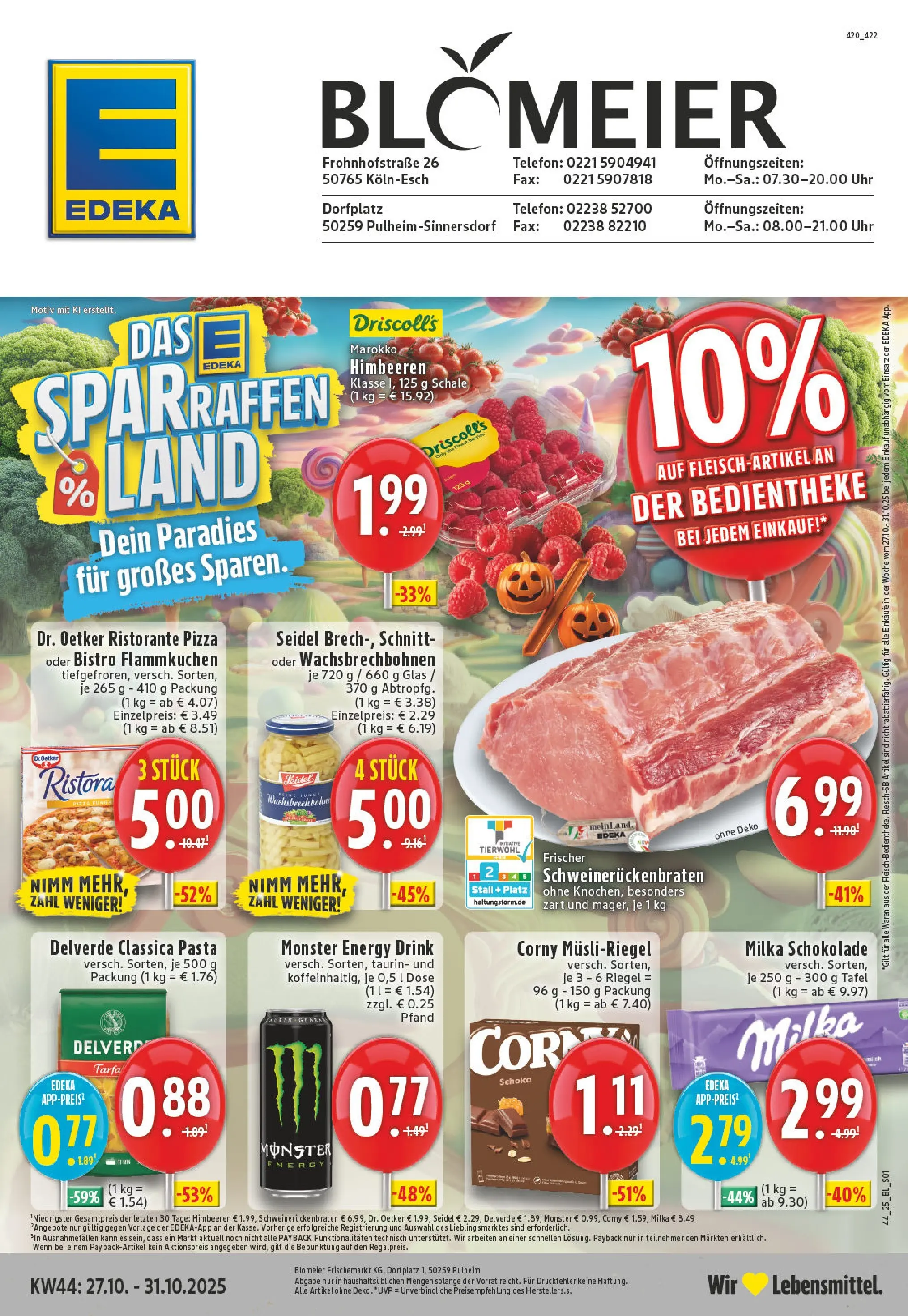 Edeka prospekt Pulheim - Sinnersdorf	 (ab 26.10.2025) » Angebote Online | Seite: 1 | Produkte: Energy, Pasta, Pizza, Uhr