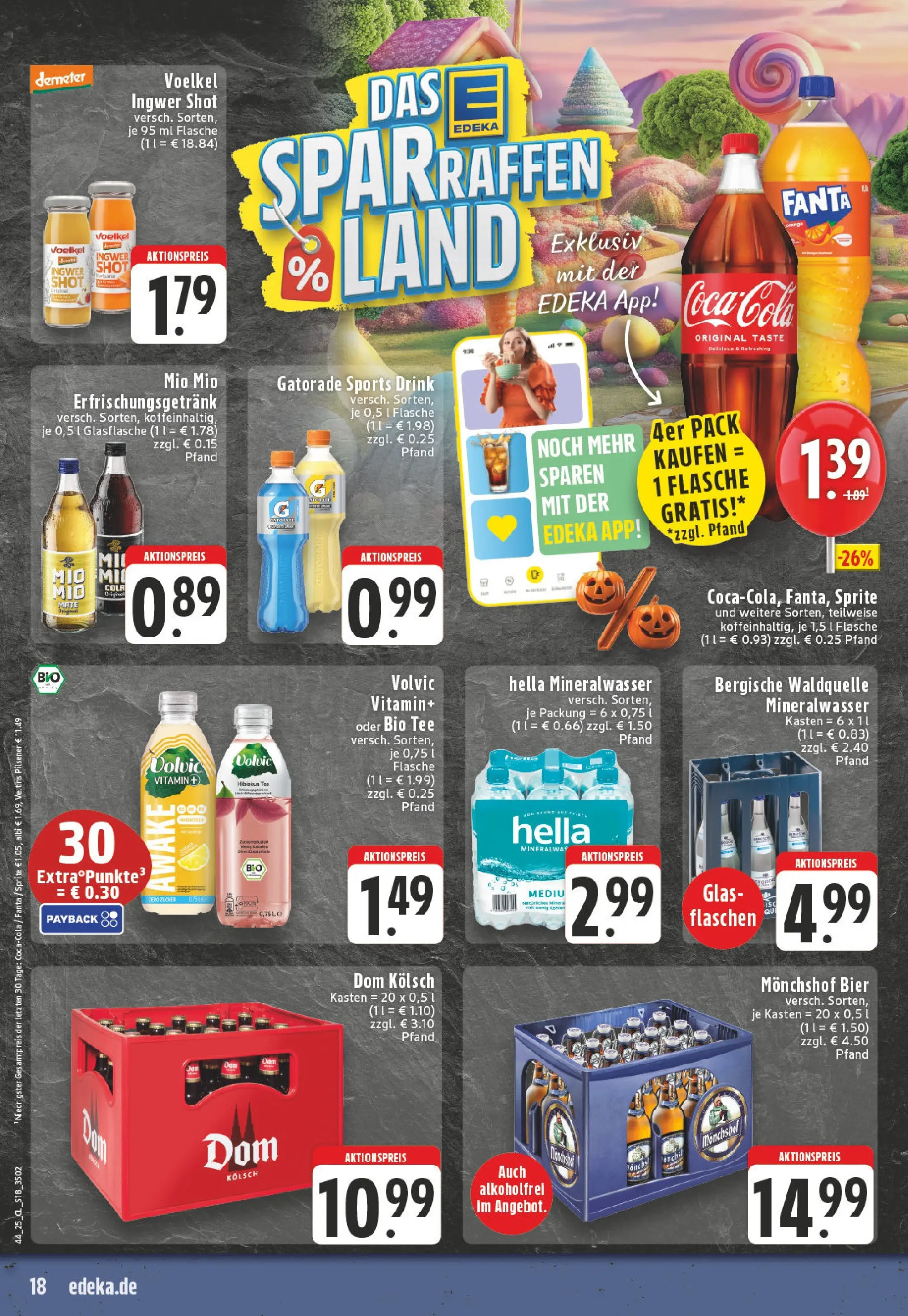 Edeka prospekt Leverkusen	 (ab 26.10.2025) » Angebote Online | Seite: 18 | Produkte: Monchshof, Sprite, Volvic, Veltins