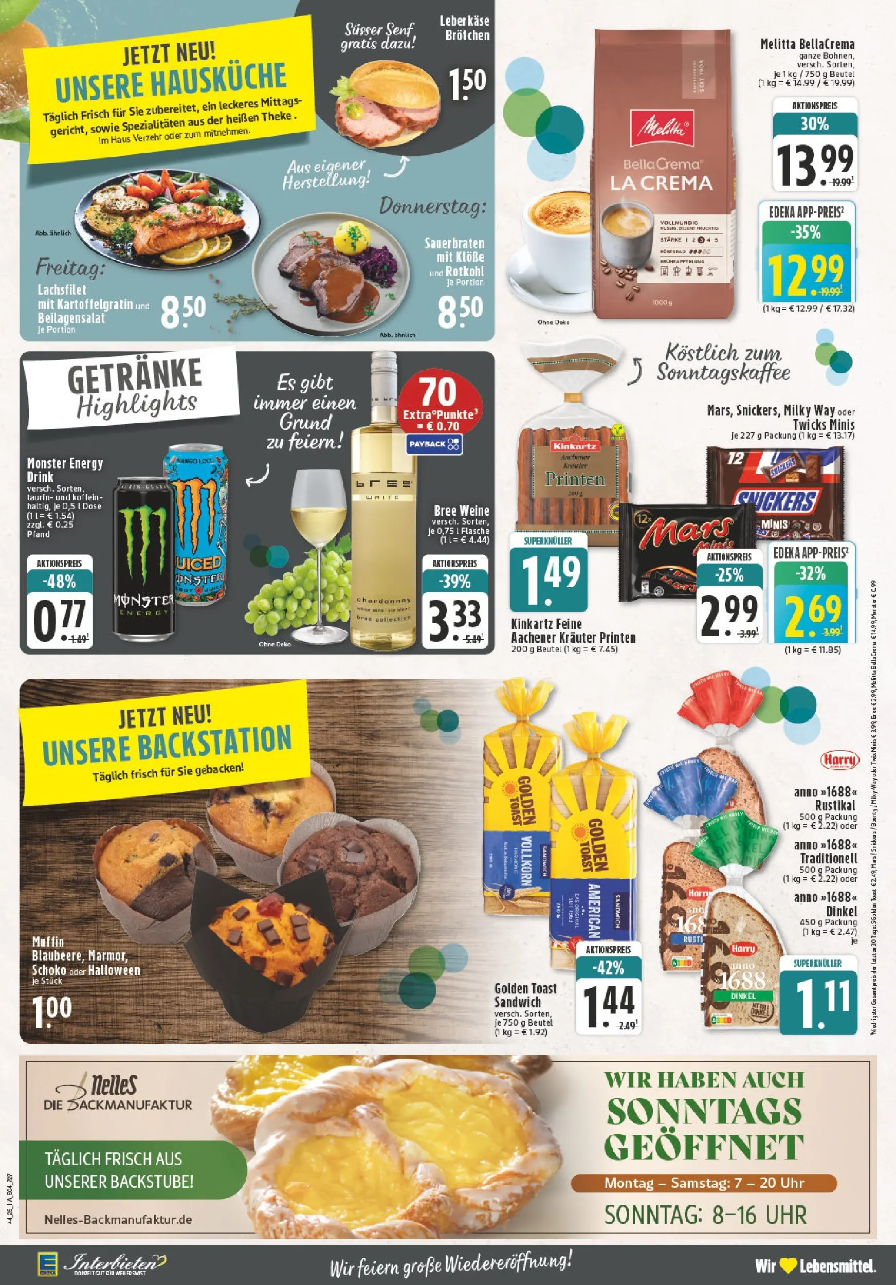 Edeka prospekt Weilerswist	 (ab 26.10.2025) » Angebote Online | Seite: 4 | Produkte: Melitta, Bree, Monster, Uhr