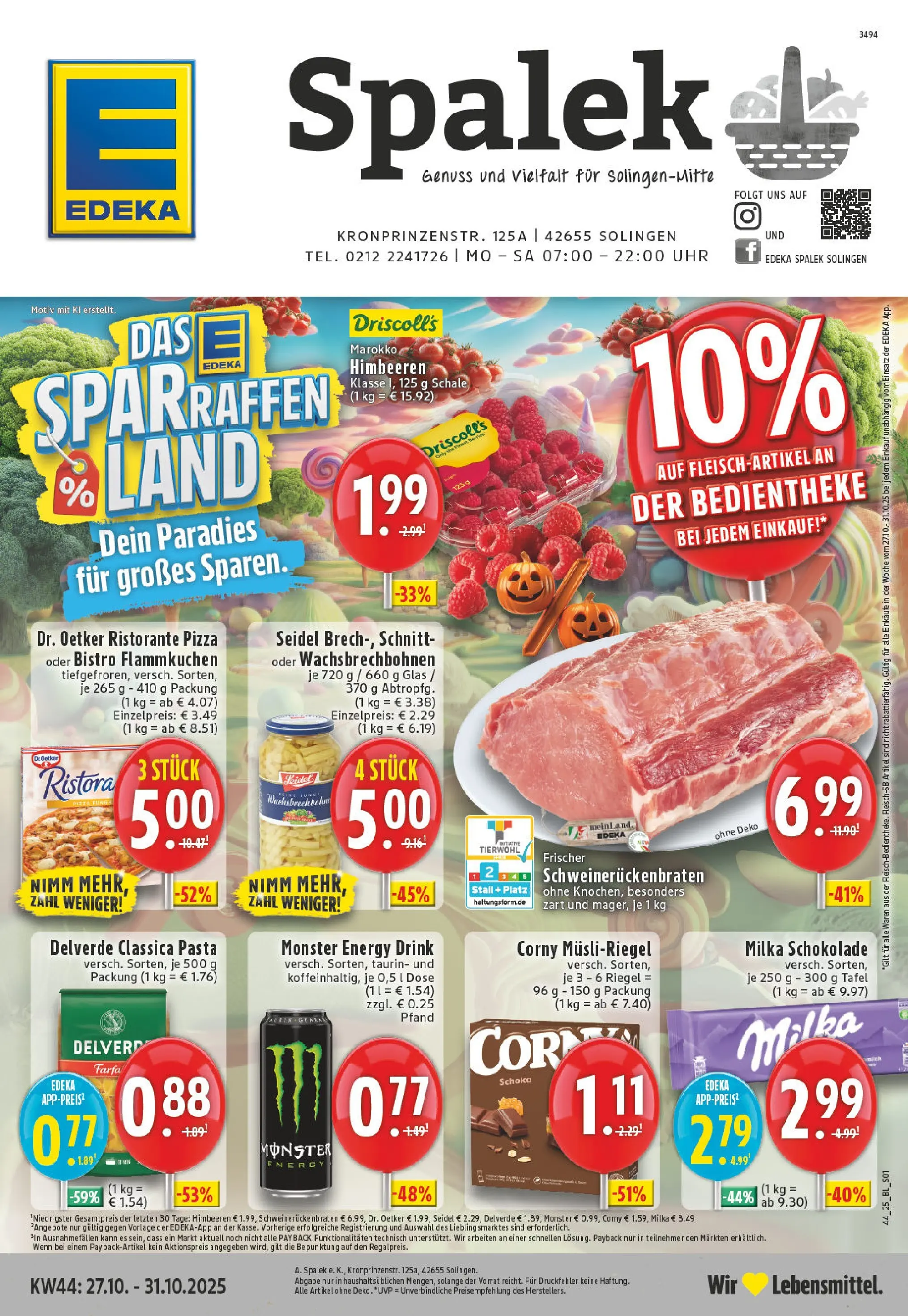 Edeka prospekt Solingen	 (ab 26.10.2025) » Angebote Online | Seite: 1 | Produkte: Ristorante, Energy, Pizza, Uhr