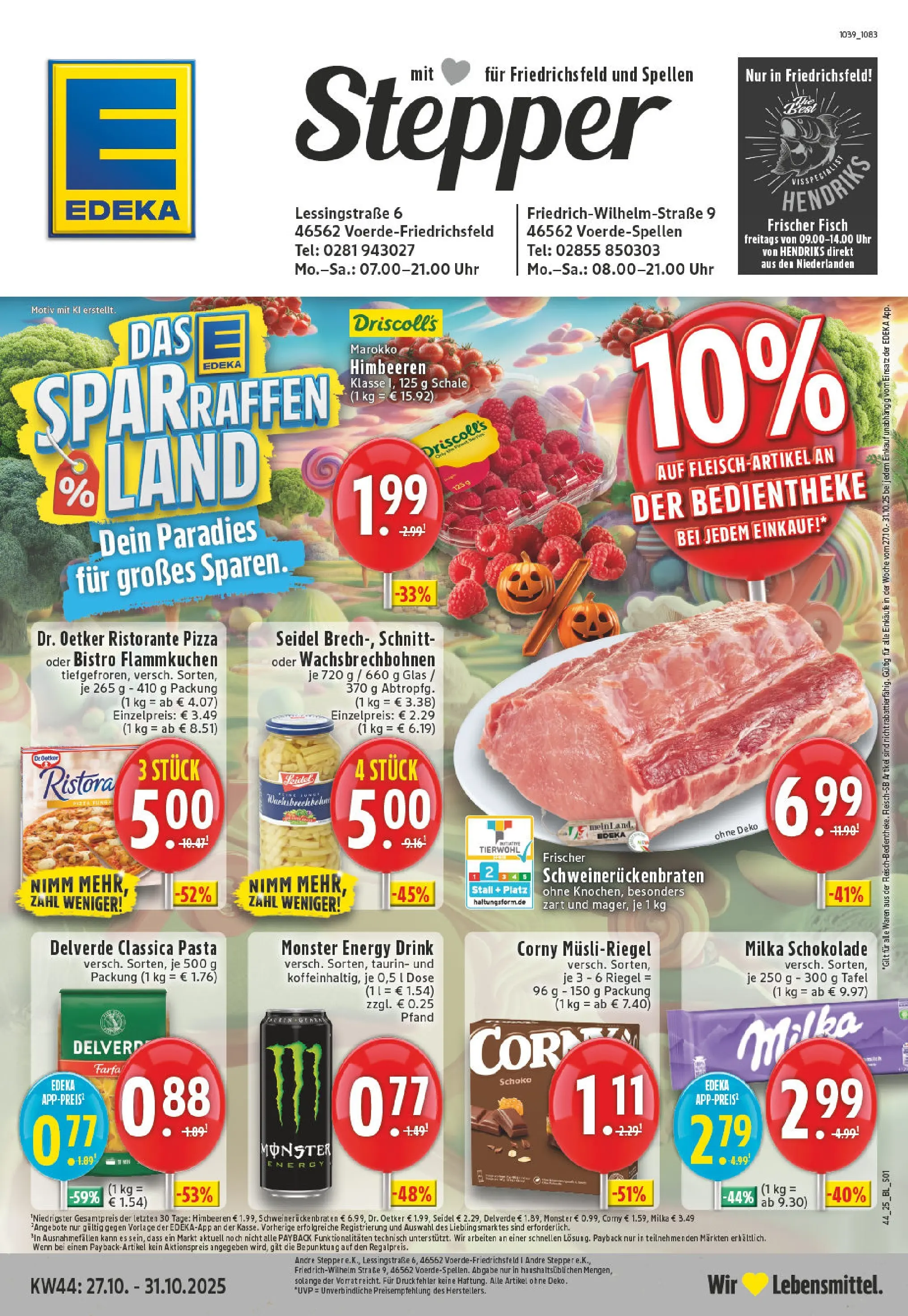 Edeka prospekt Voerde - Friedrichsfeld	 (ab 26.10.2025) » Angebote Online | Seite: 1 | Produkte: Milka schokolade, Milka, Fisch, Pasta