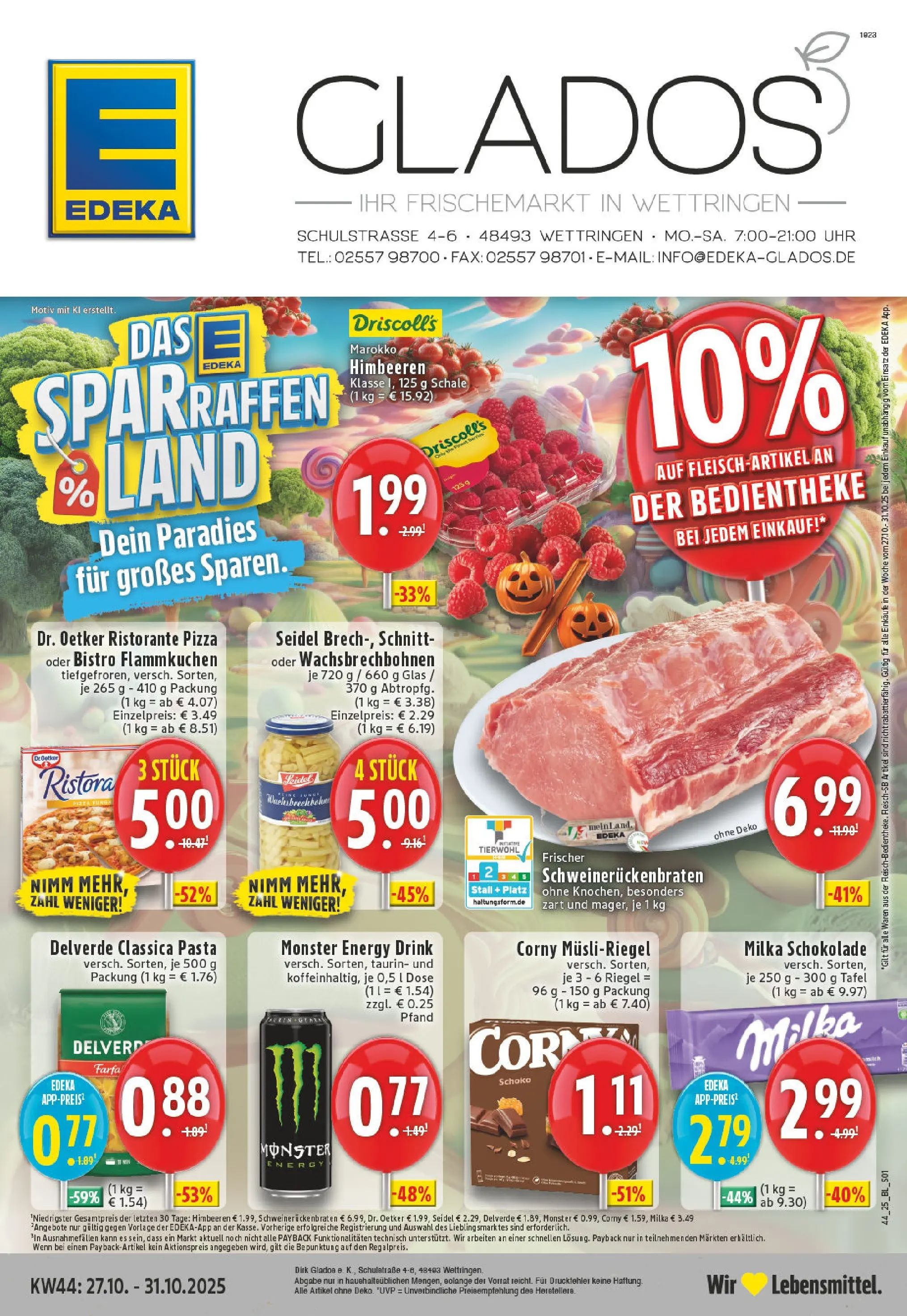 Edeka prospekt Wettringen	 (ab 26.10.2025) » Angebote Online | Seite: 1 | Produkte: Ristorante, Schokolade, Milka, Uhr