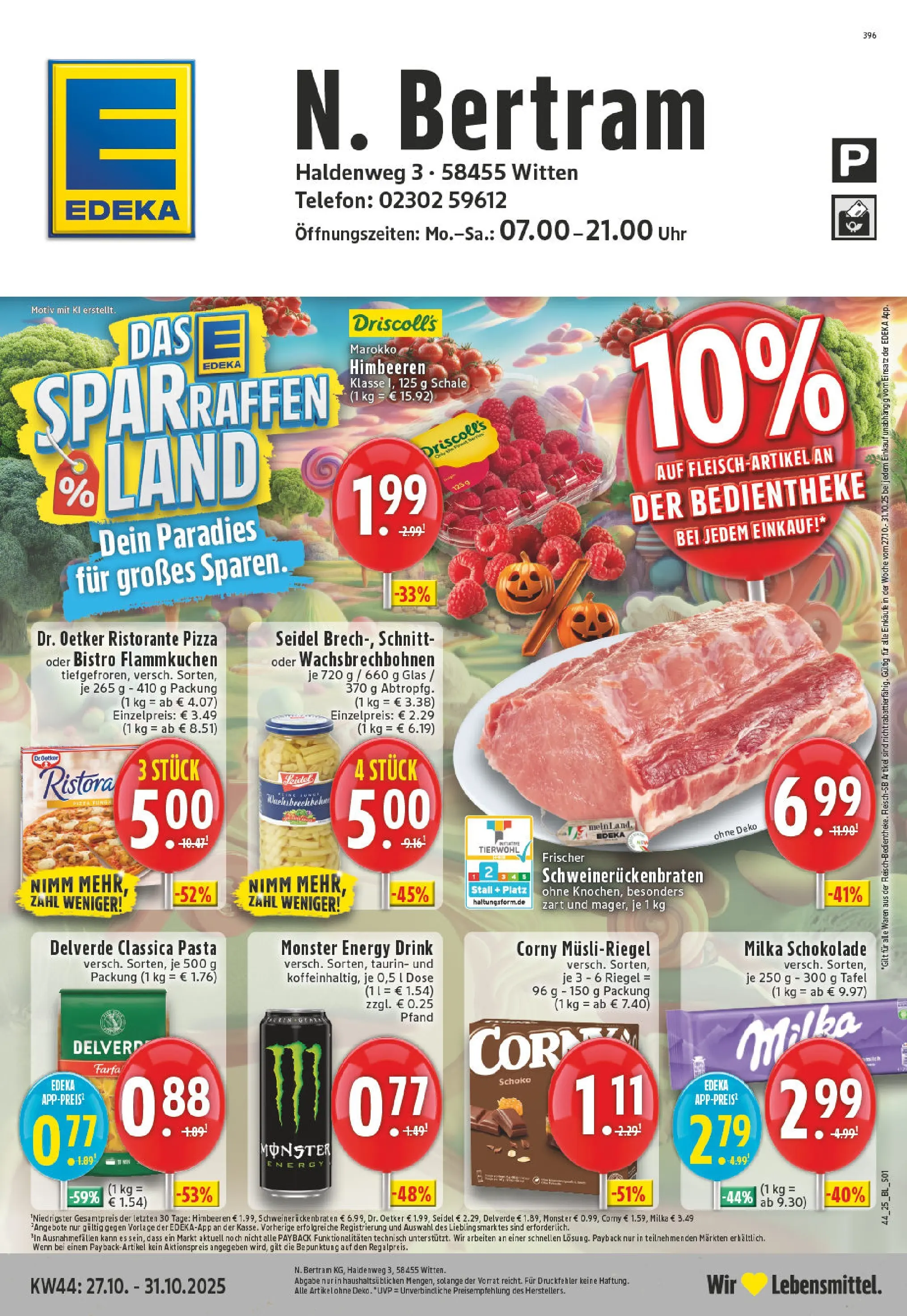 Edeka prospekt Witten	 (ab 26.10.2025) » Angebote Online | Seite: 1 | Produkte: Ristorante, Milka schokolade, Milka, Pizza
