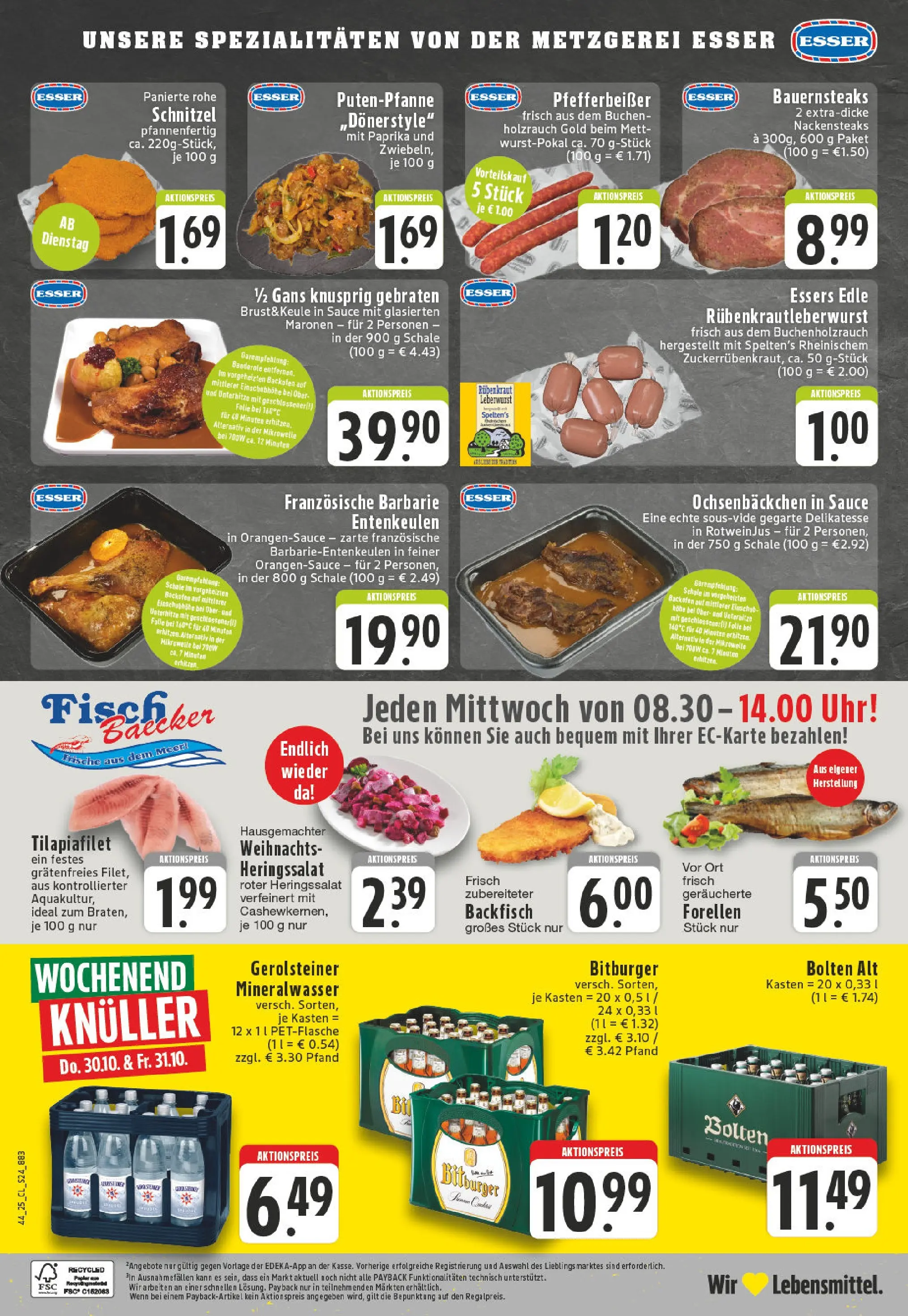 Edeka prospekt Erkelenz	 (ab 26.10.2025) » Angebote Online | Seite: 24 | Produkte: Bitburger, Mikrowelle, Mineralwasser, Paprika