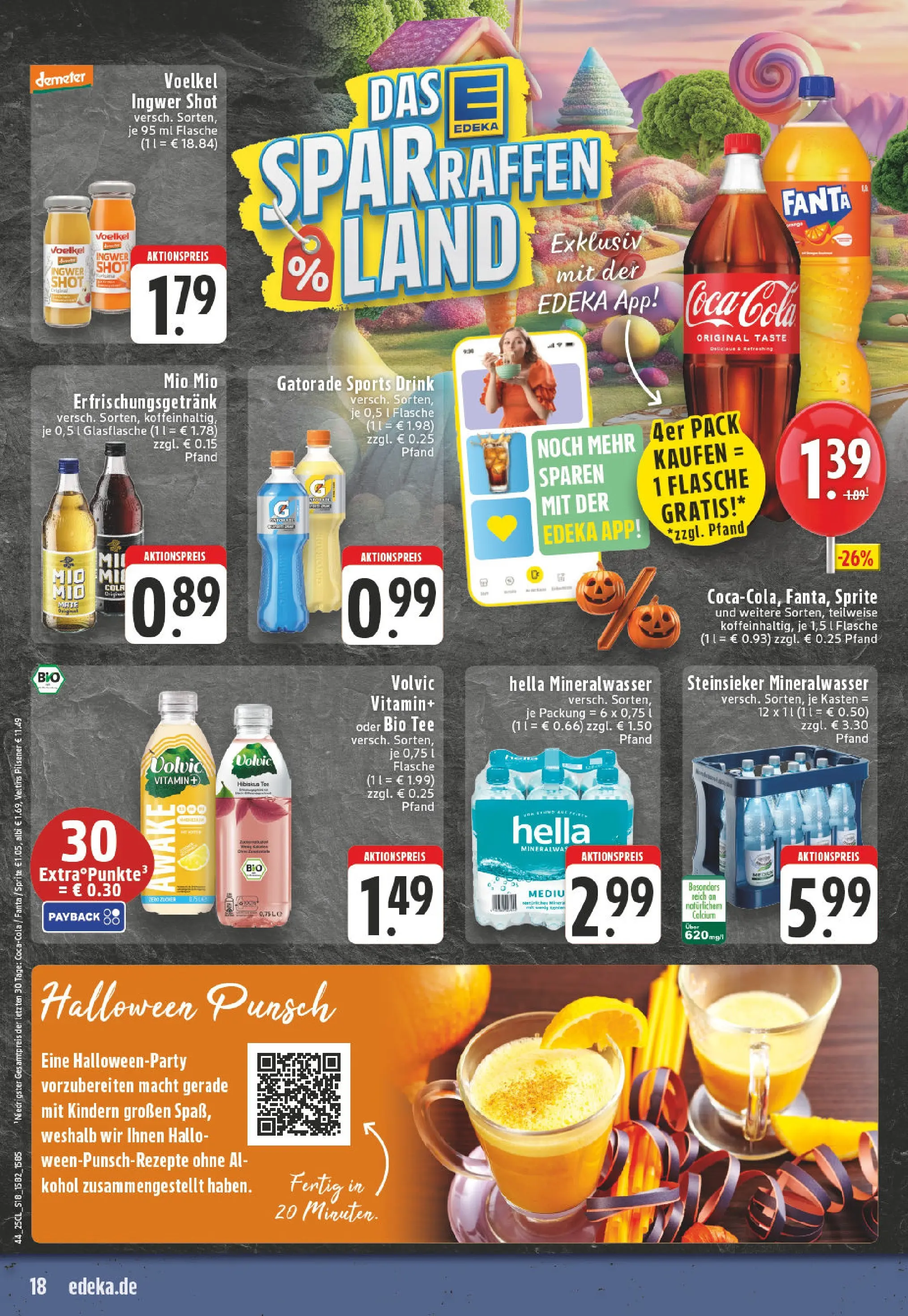 Edeka prospekt Oelde	 (ab 26.10.2025) » Angebote Online | Seite: 18 | Produkte: Fanta, Mineralwasser, Volvic, Veltins