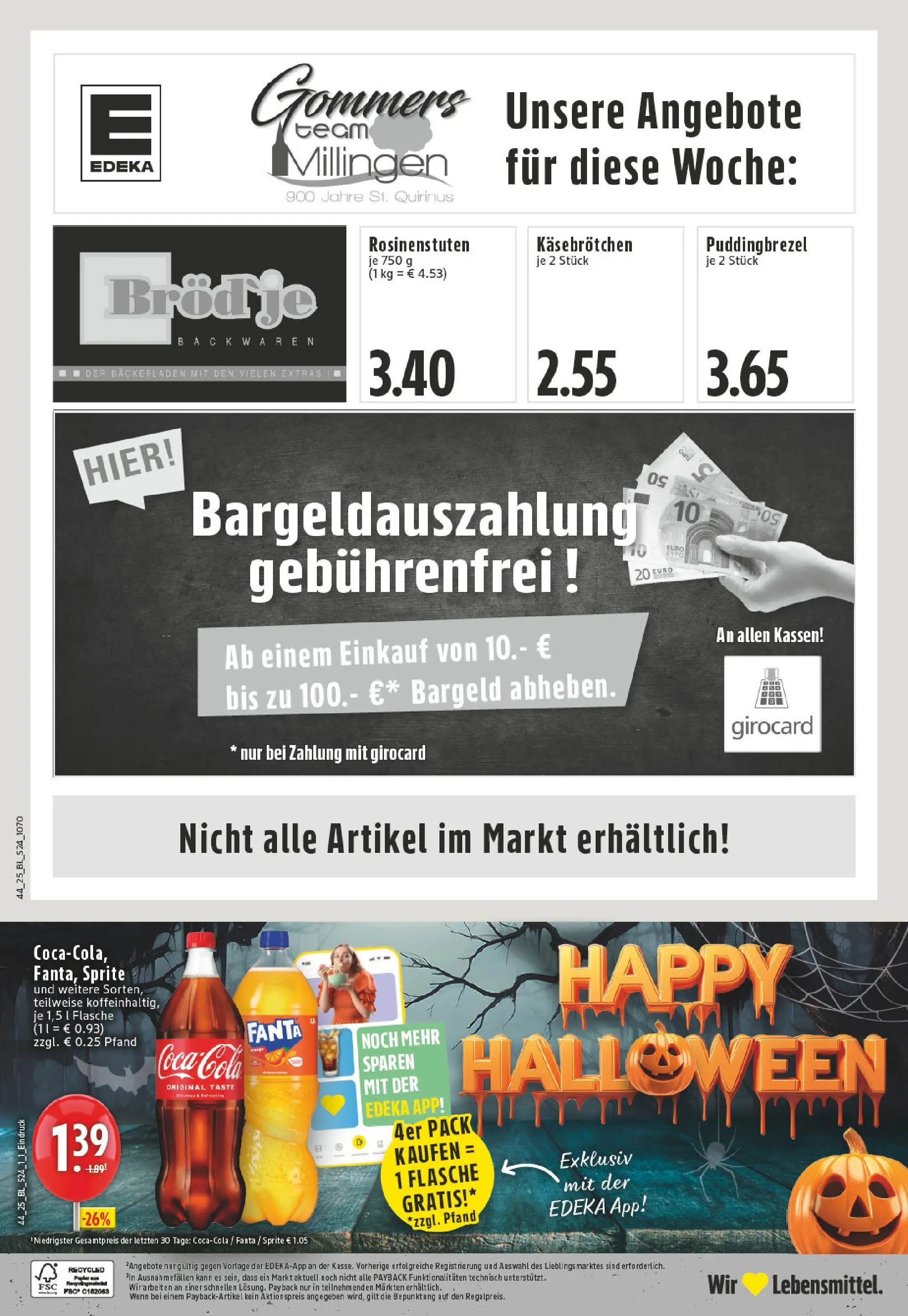 Edeka prospekt Rees-Millingen	 (ab 26.10.2025) » Angebote Online | Seite: 24 | Produkte: Fanta, Sprite