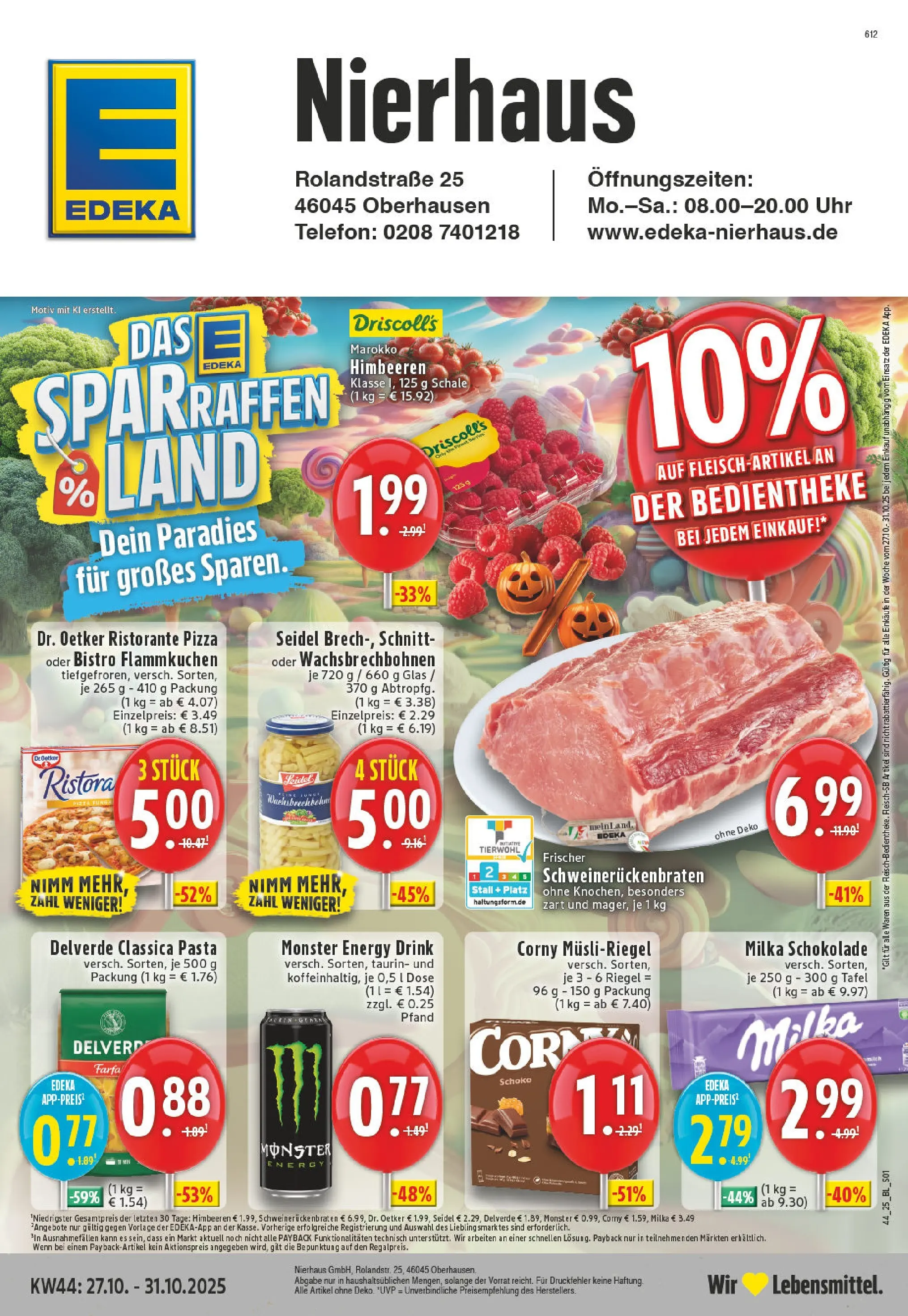 Edeka prospekt Oberhausen	 (ab 26.10.2025) » Angebote Online | Seite: 1 | Produkte: Energy, Schokolade, Milka schokolade, Monster