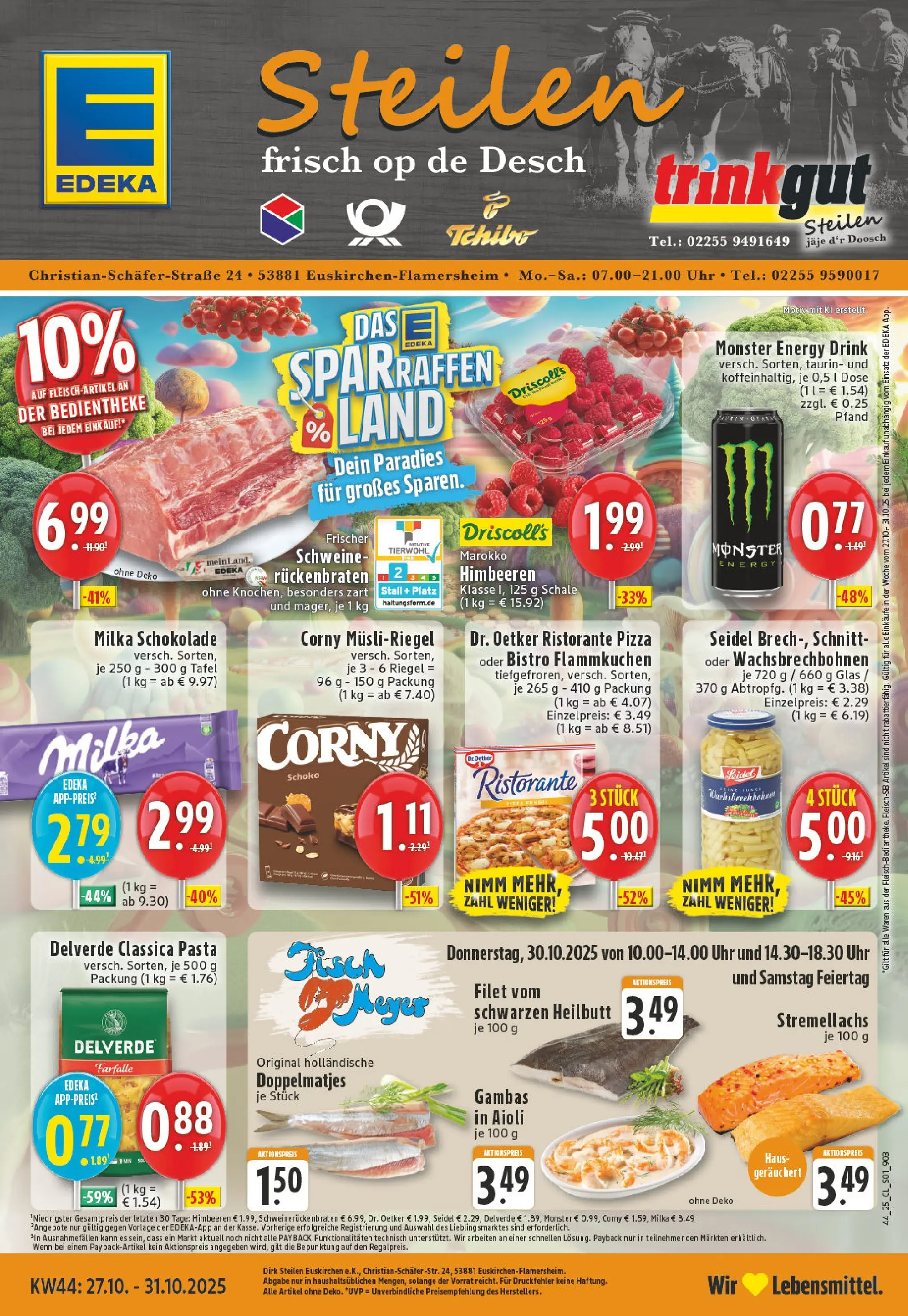 Edeka prospekt Euskirchen	 (ab 26.10.2025) » Angebote Online | Seite: 1 | Produkte: Tisch, Milka, Pasta, Uhr