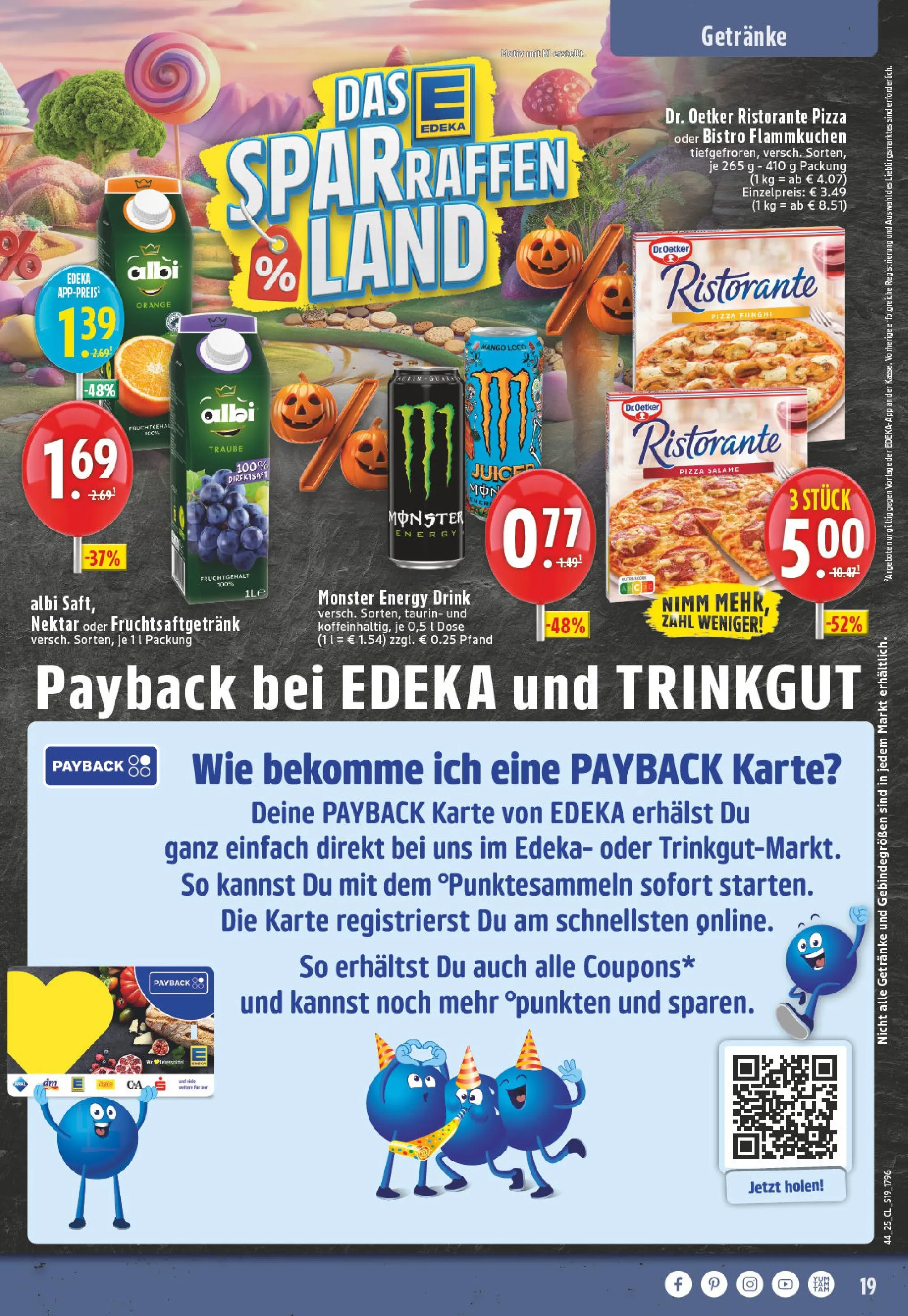 Edeka prospekt Verl	 (ab 26.10.2025) » Angebote Online | Seite: 19 | Produkte: Energy, Monster, Mango, Pizza