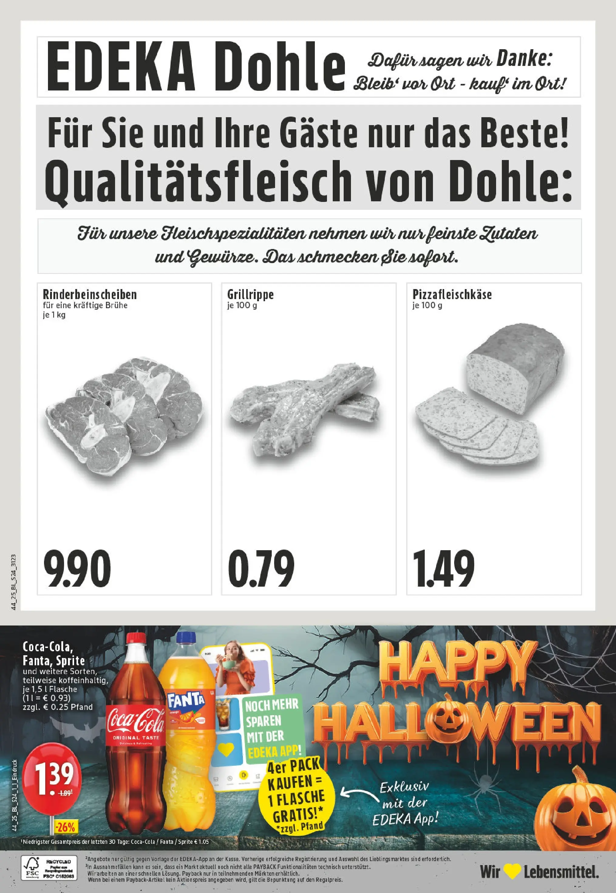 Edeka prospekt Hopsten	 (ab 26.10.2025) » Angebote Online | Seite: 24 | Produkte: Coca cola, Fanta, Sprite, Cola