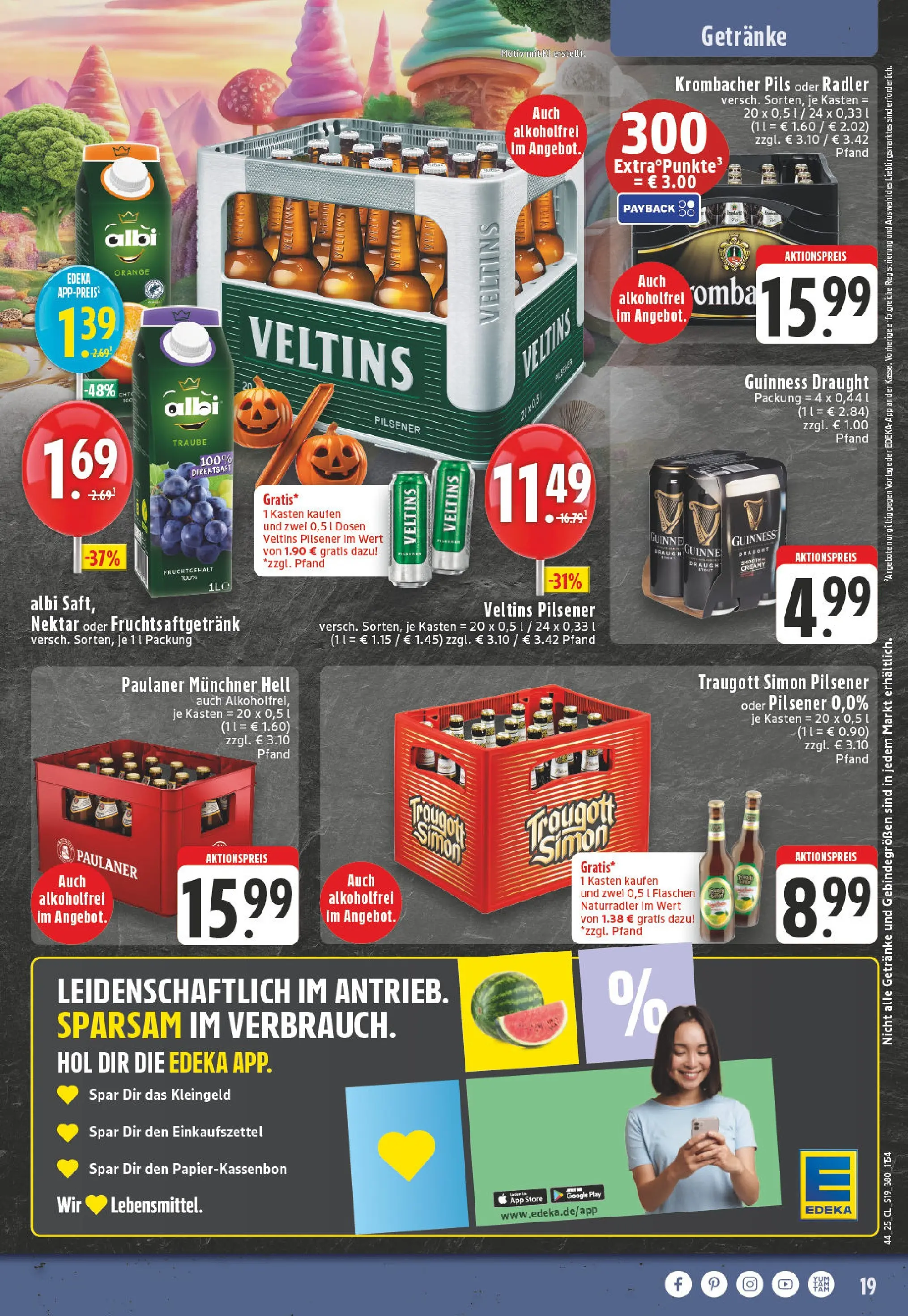 Edeka prospekt Höhn	 (ab 26.10.2025) » Angebote Online | Seite: 19 | Produkte: Pils, Radler, Krombacher, Veltins