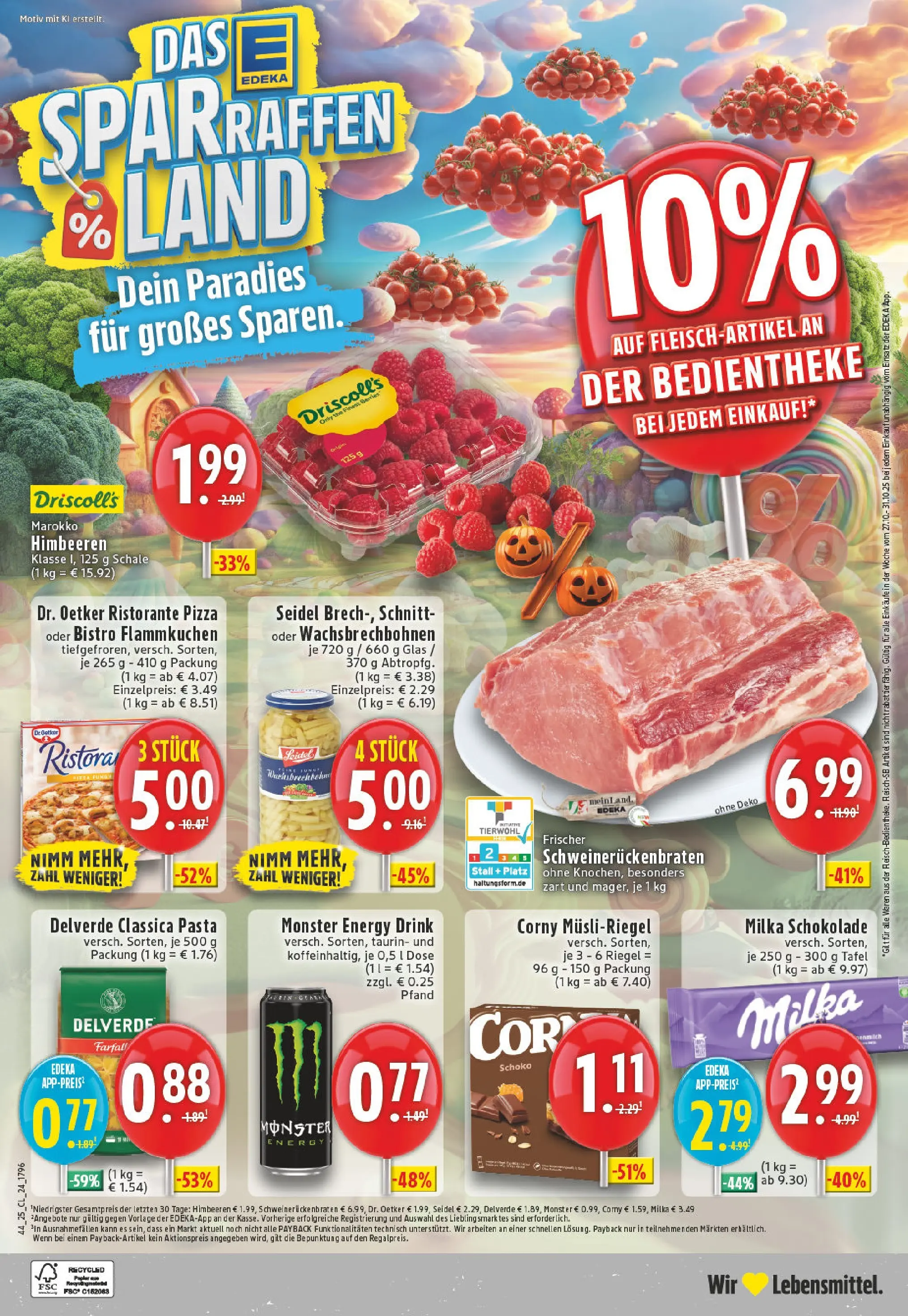Edeka prospekt Verl	 (ab 26.10.2025) » Angebote Online | Seite: 24 | Produkte: Energy, Milka schokolade, Monster, Pizza