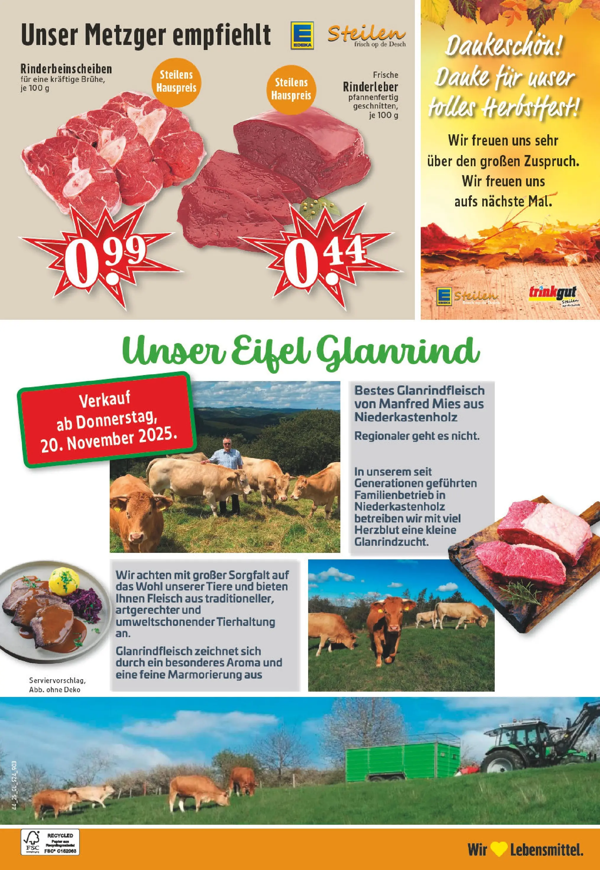 Edeka prospekt Euskirchen	 (ab 26.10.2025) » Angebote Online | Seite: 24 | Produkte: Fleisch